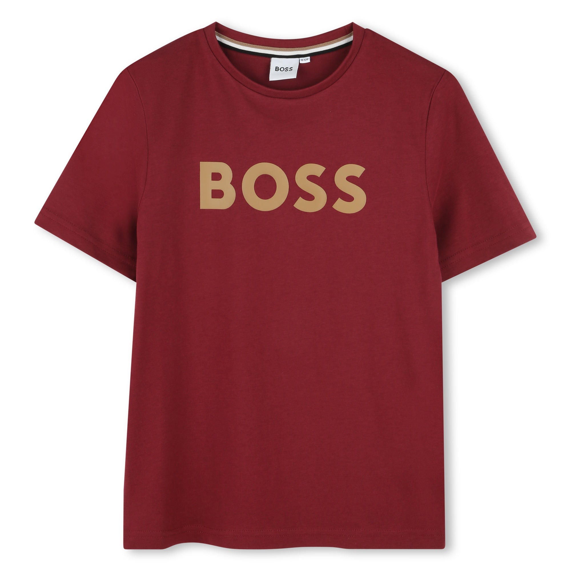 Camiseta Granate Estampado Frontal Niño