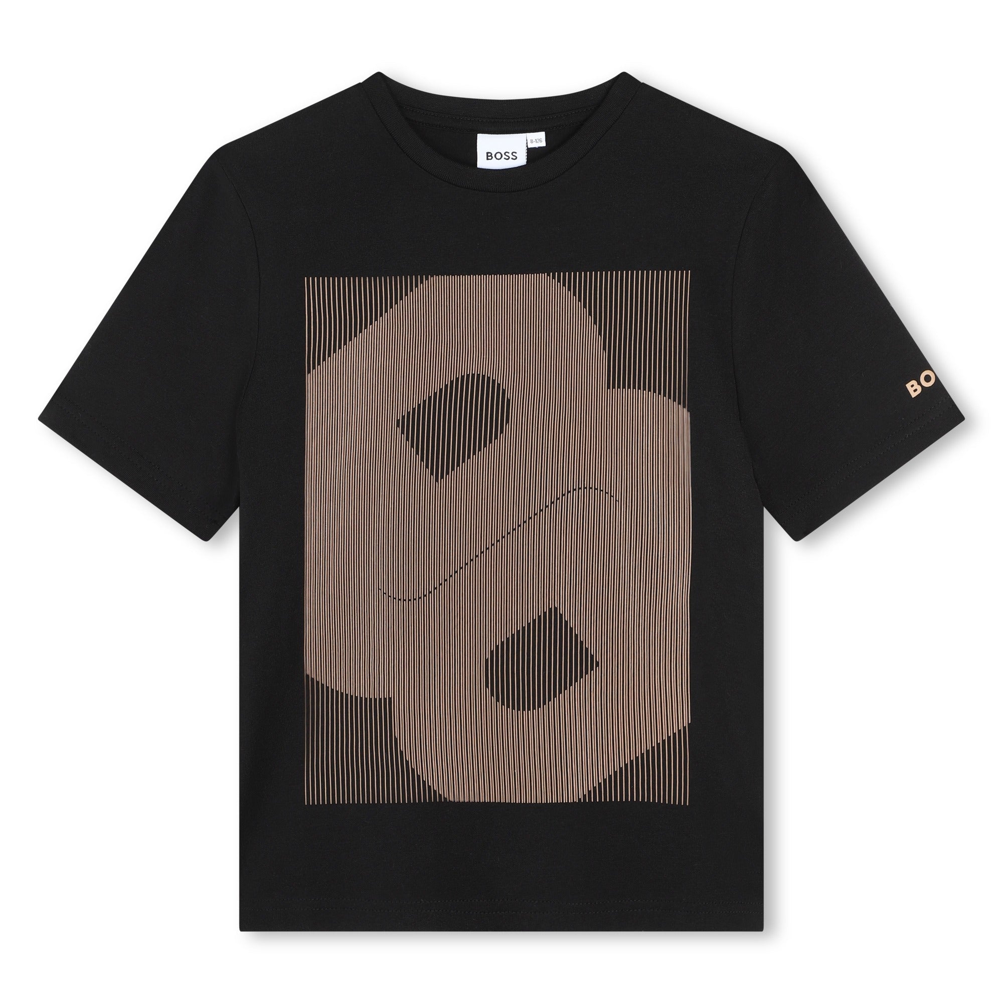 Camiseta Negra Estampado Doble B Niño