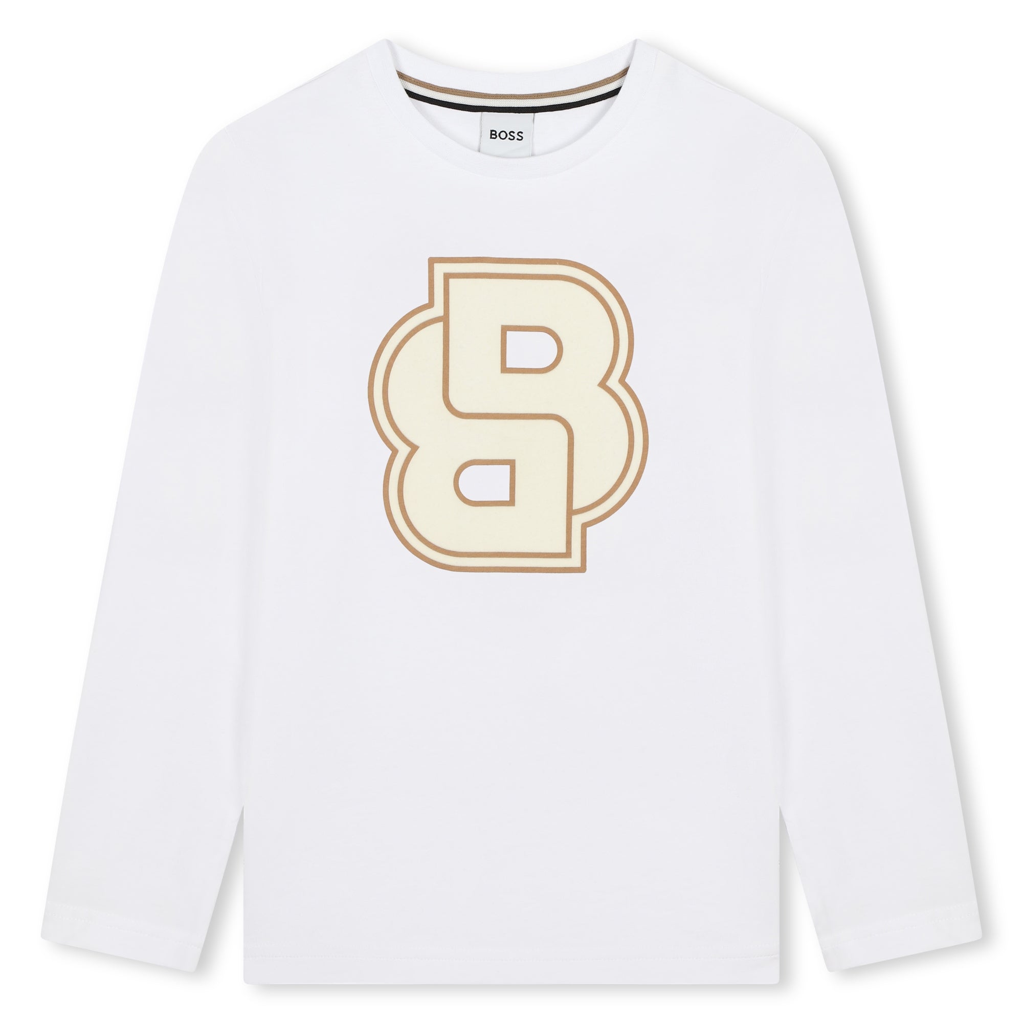 Camiseta Blanca Manga Larga Doble B Niño