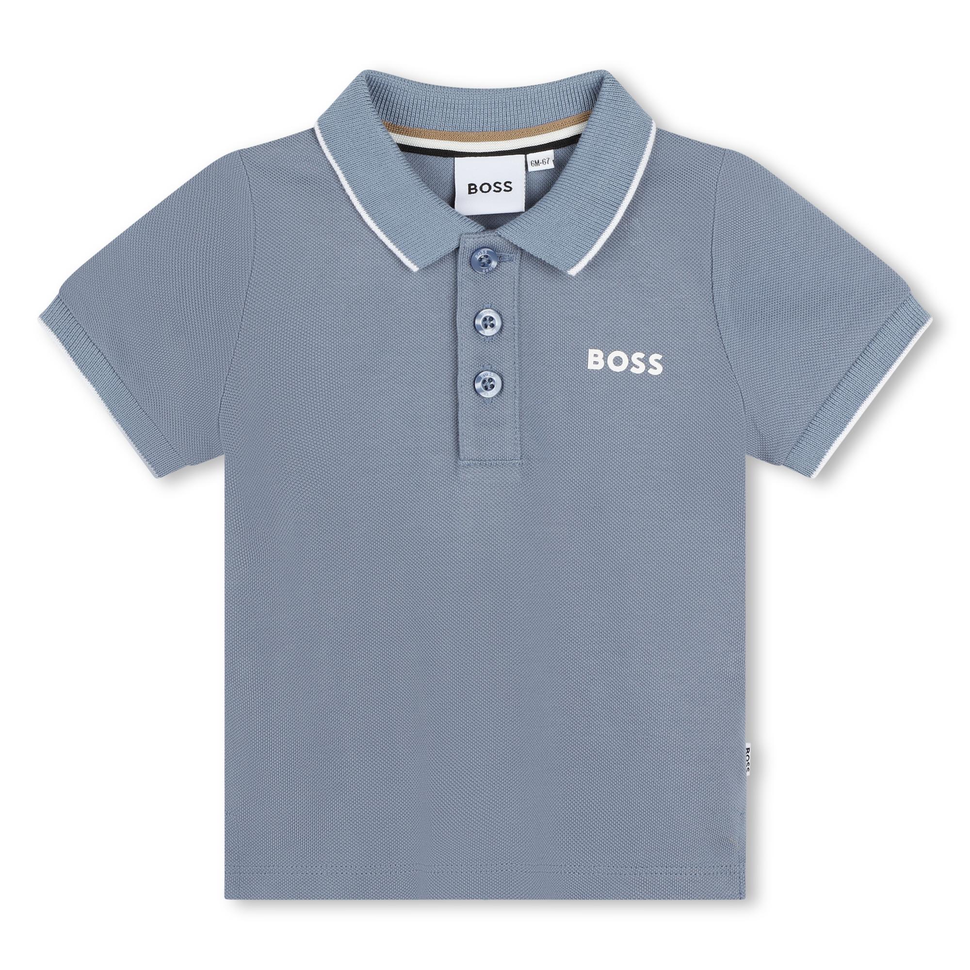 Polo Piqué Azul Brumé Bebé