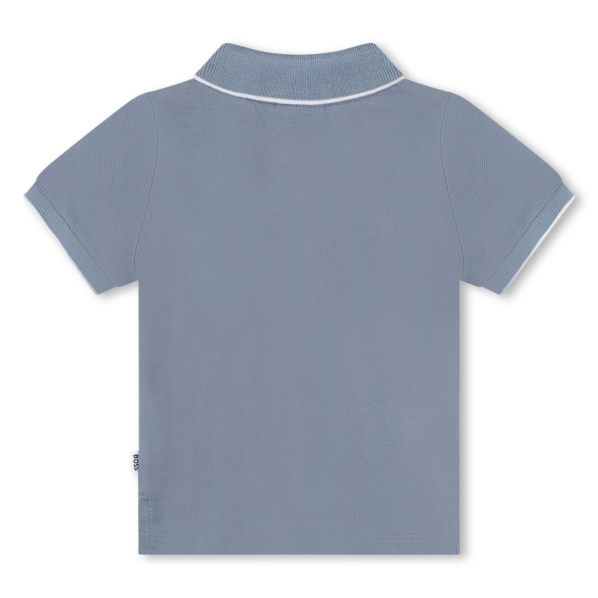 Polo Piqué Azul Brumé Bebé