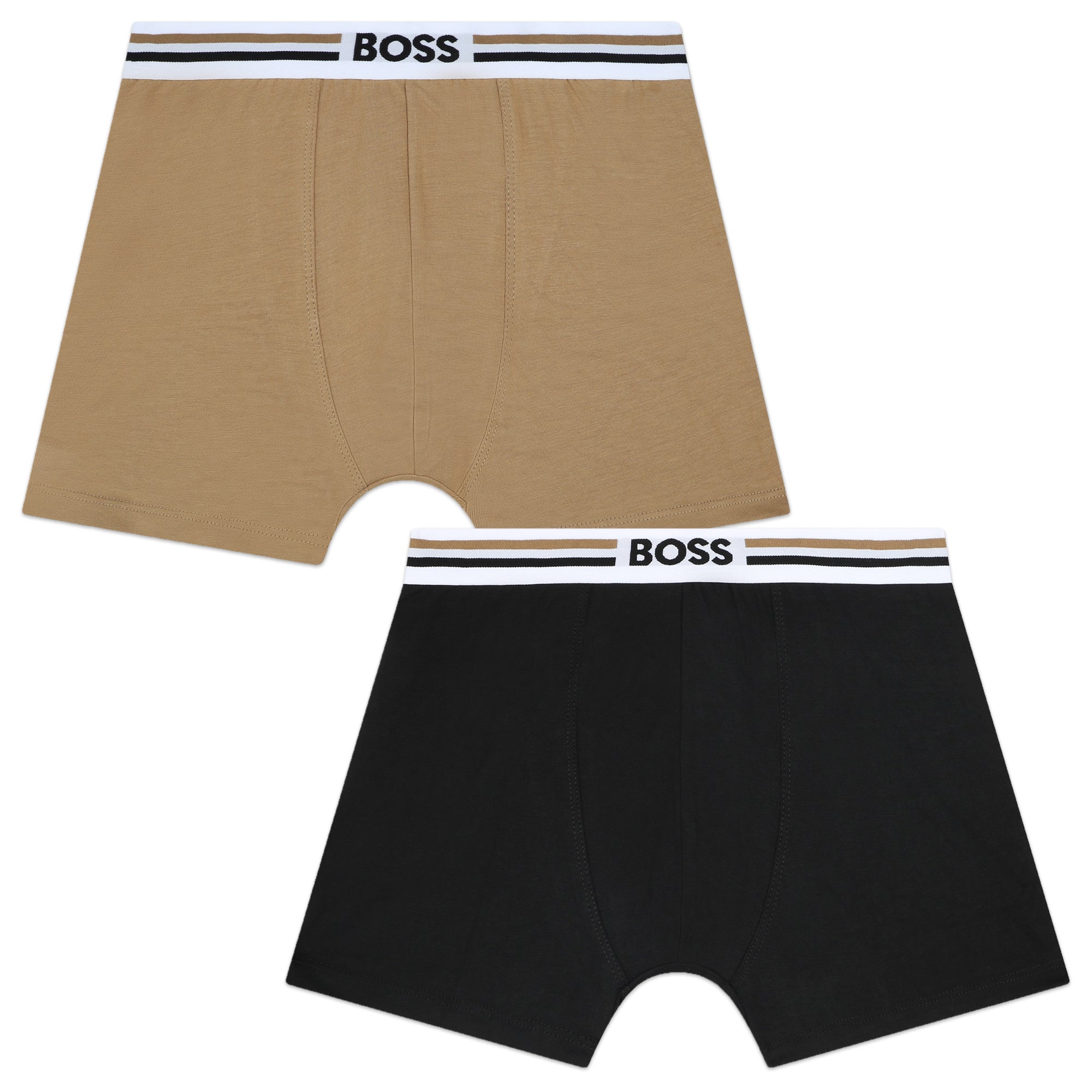Set 2 Boxers Negro & Camel Niño