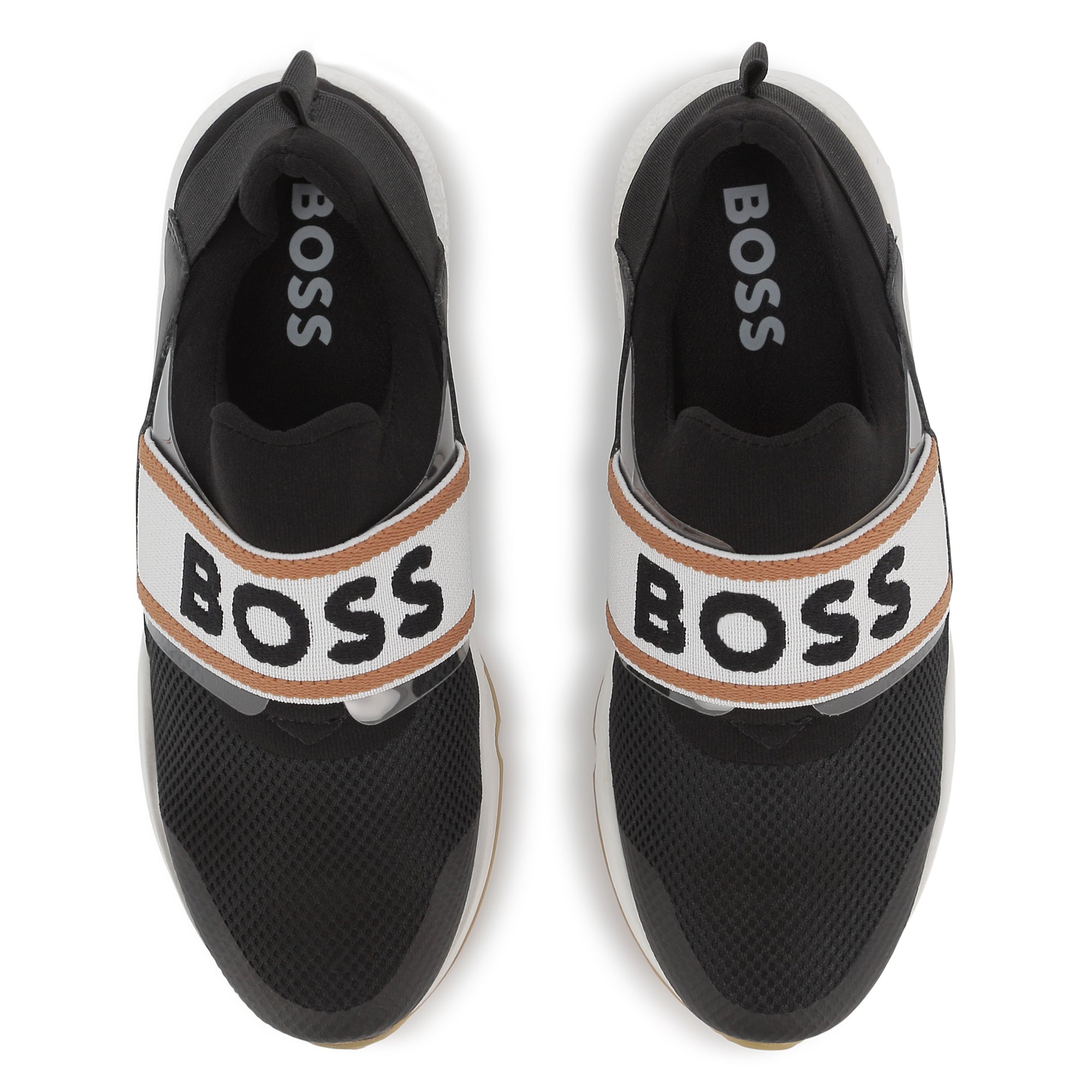 Zapatillas Sneakers Elástico Logotipo Negro Niño