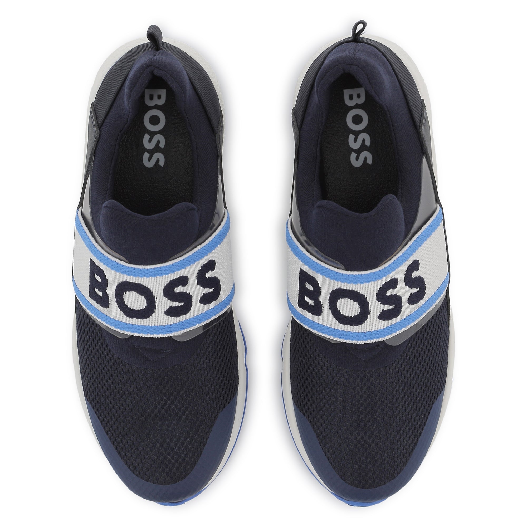 Zapatillas Sneakers Elástico Logotipo Azul Niño