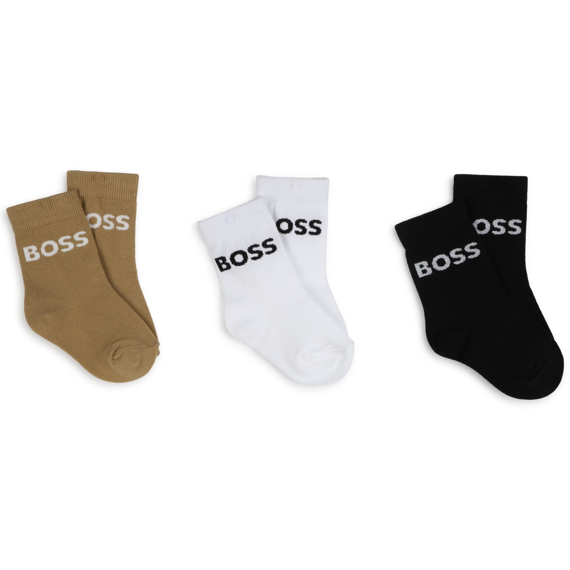 Pack 3 Calcetines Camel - Blanco - Negro Bebé