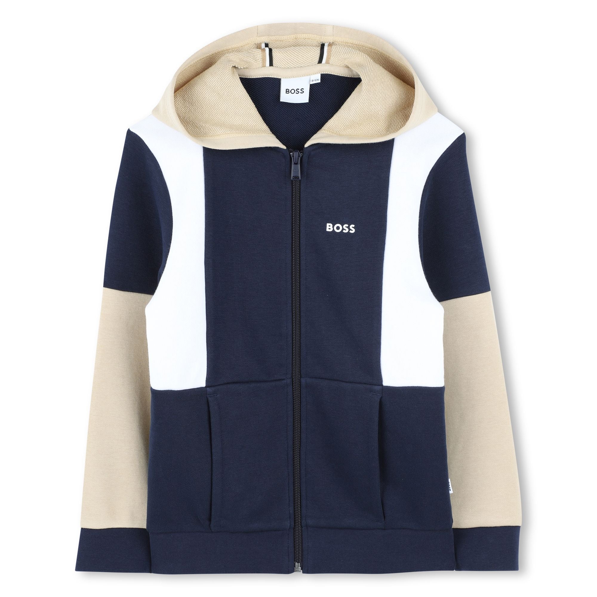 Chaqueta Hooded Azul Paneles Niño