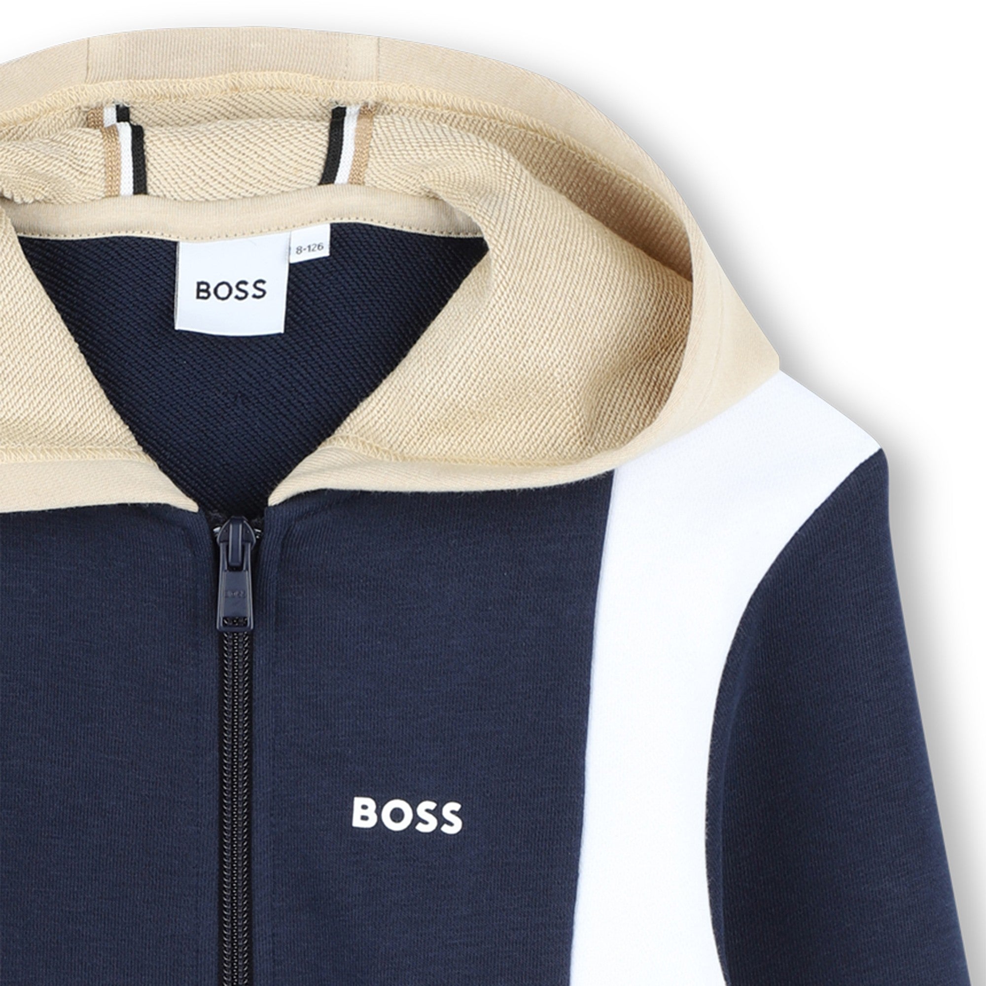 Chaqueta Hooded Azul Paneles Niño