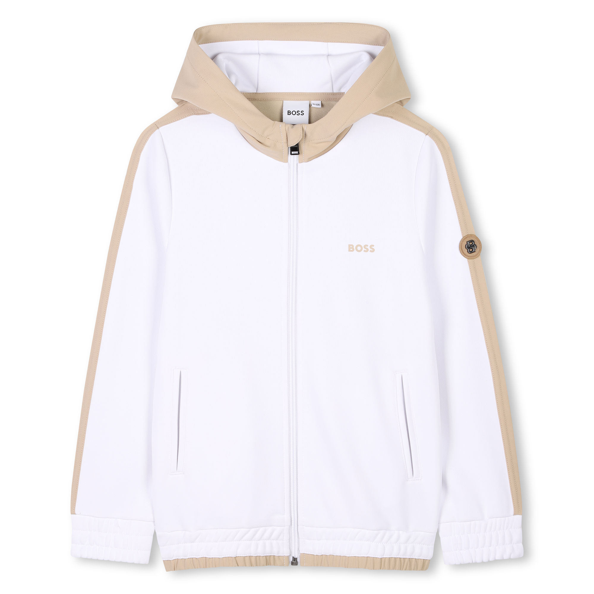 Chaqueta Hooded Deportiva Blanca Double B Niño