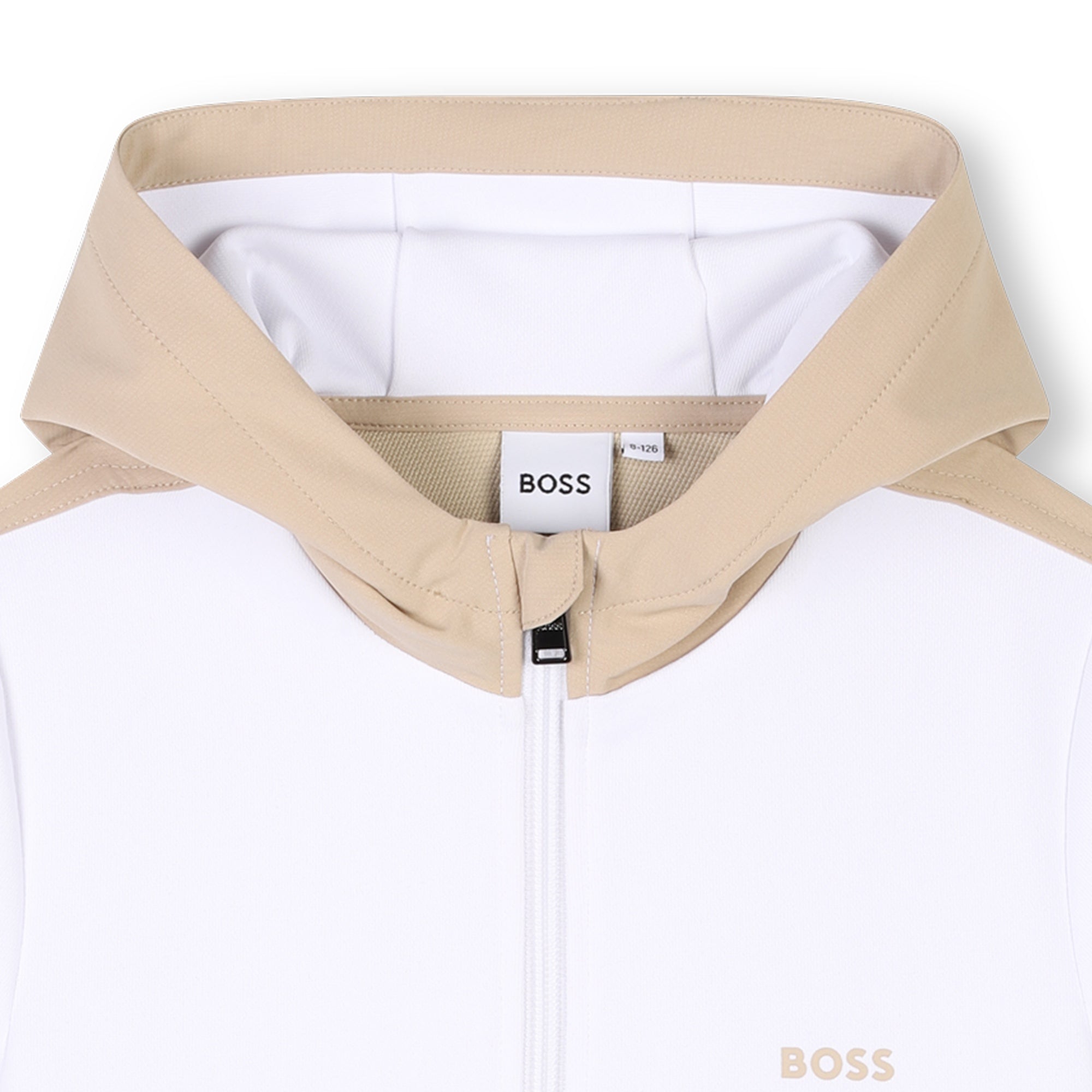 Chaqueta Hooded Deportiva Blanca Double B Niño