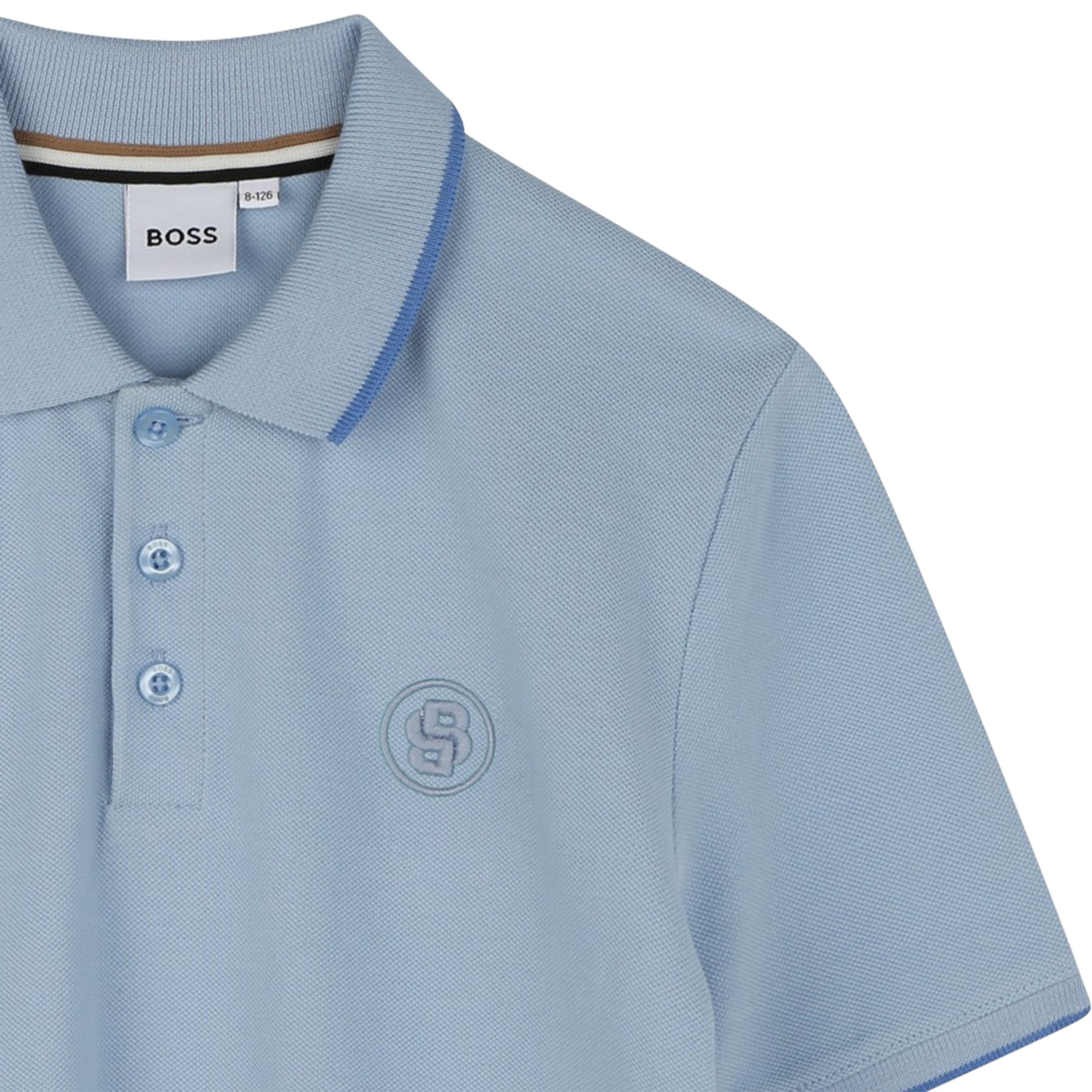 Polo Piqué Algodón Azul Persia Double B Niño