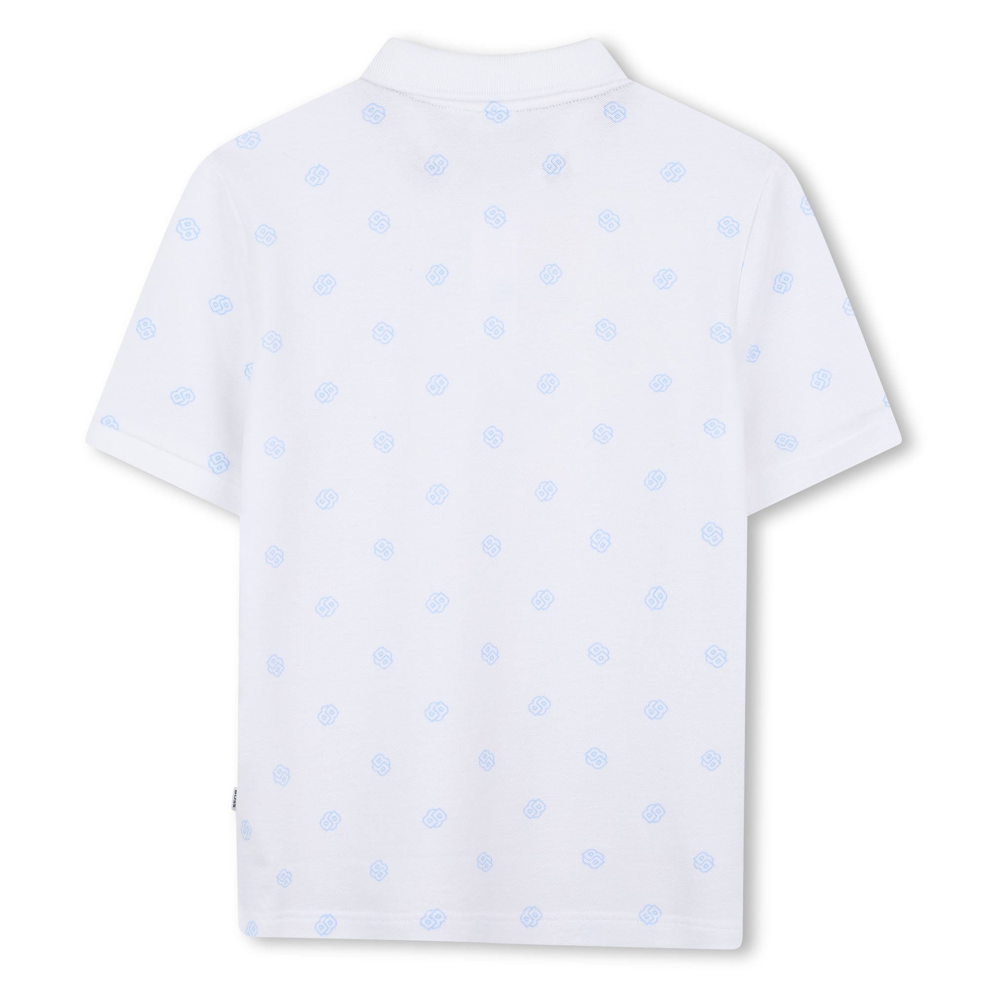 Polo Blanca Estampado Integral Double B Niño