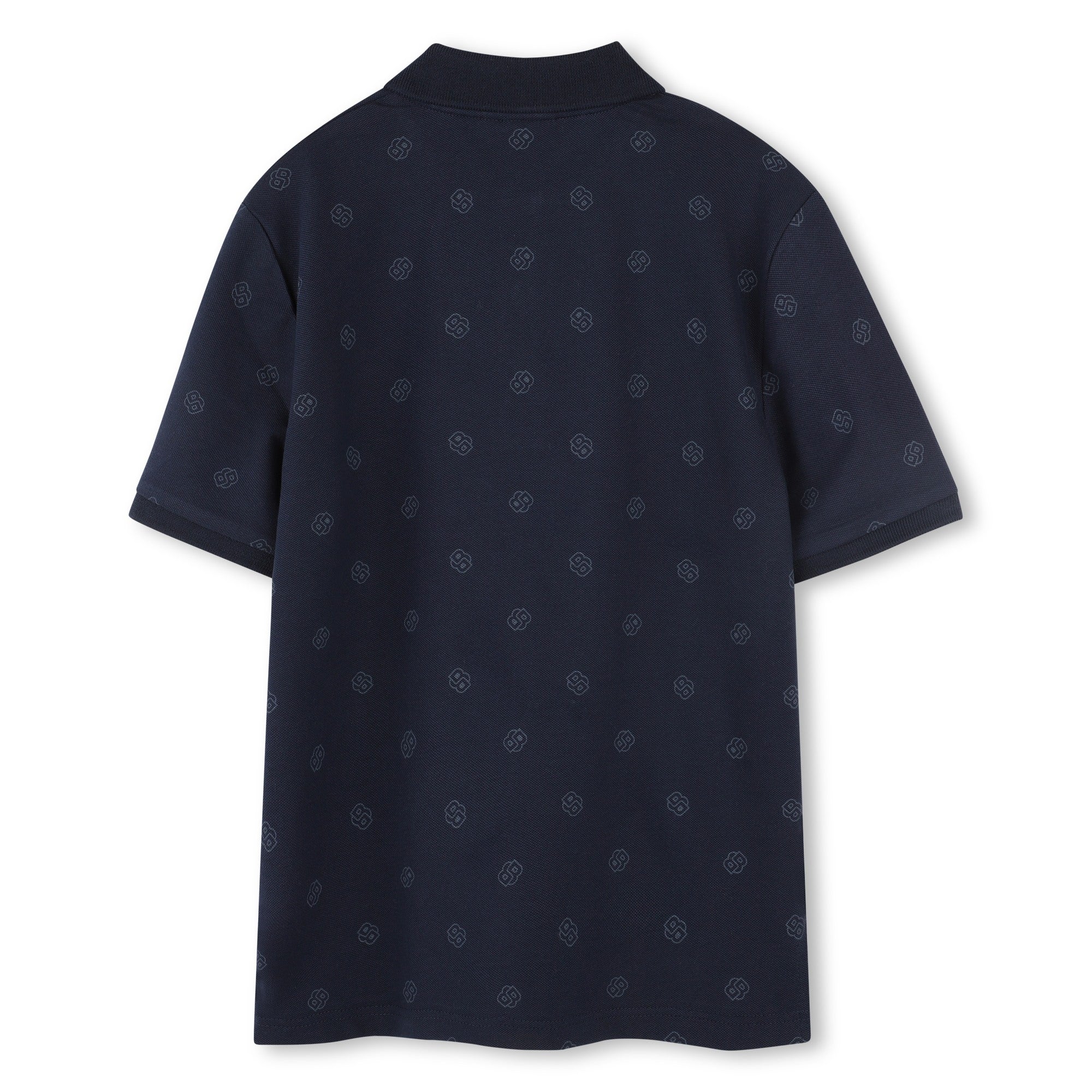 Polo Azul Estampado Integral Double B Niño