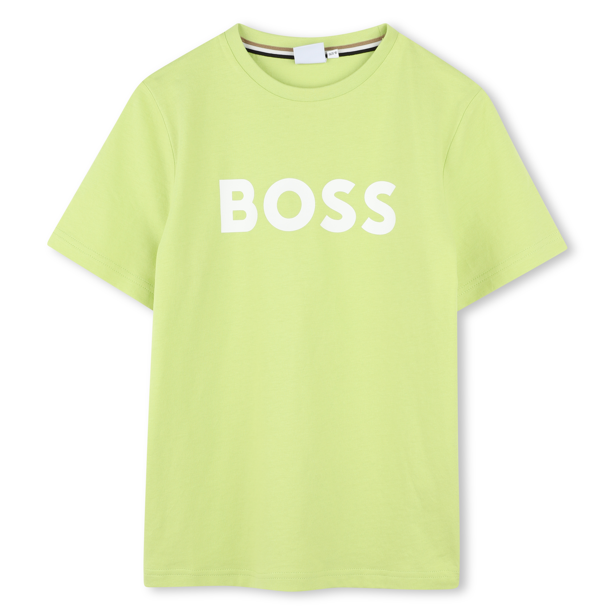 Camiseta Algodón Verde Manzana Logotipo Icónico Niño