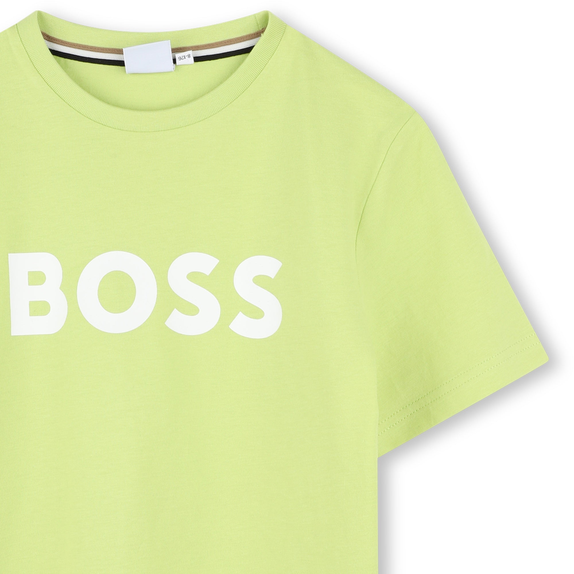 Camiseta Algodón Verde Manzana Logotipo Icónico Niño