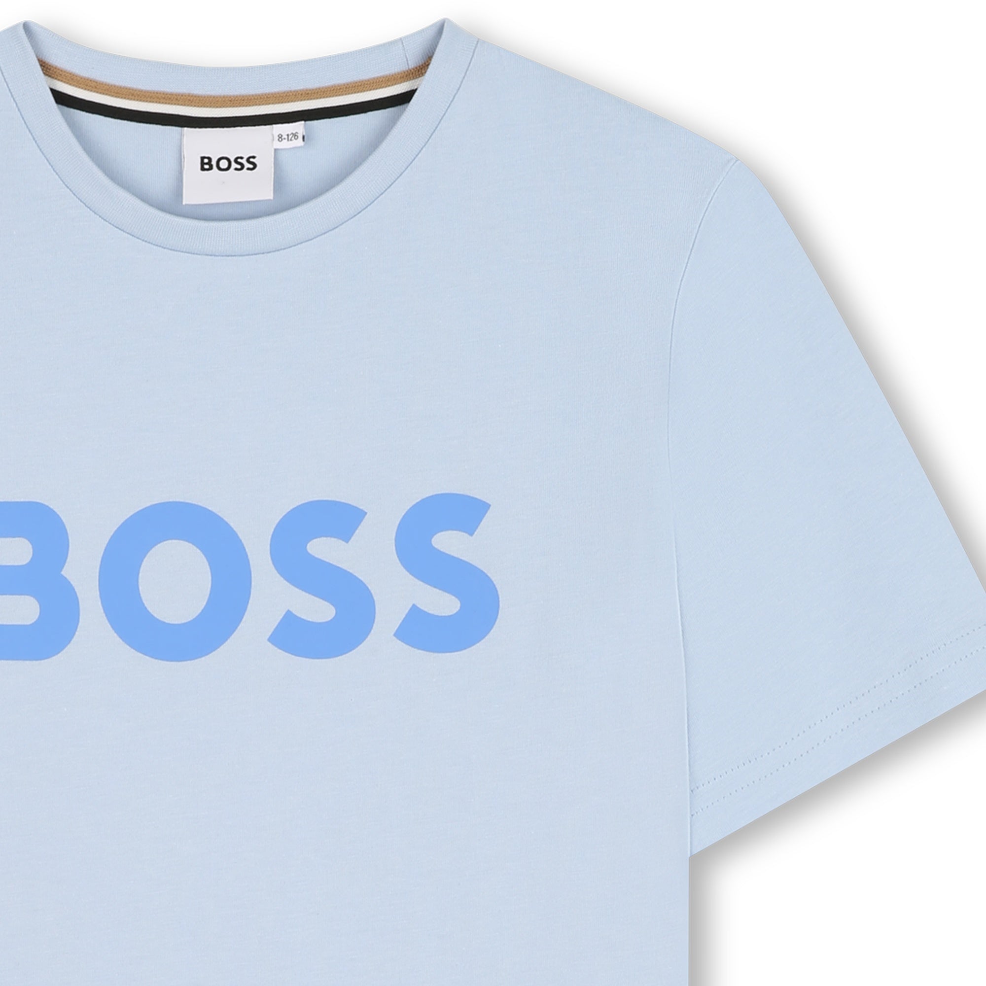 Camiseta Algodón Azul Persa Logotipo Icónico Niño