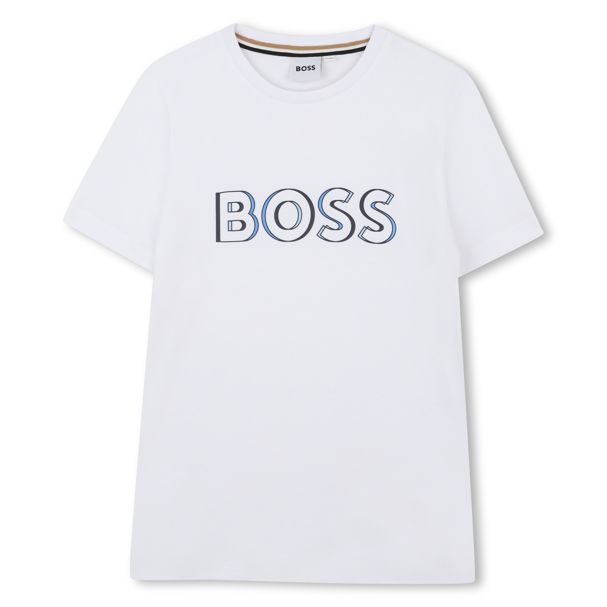 Camiseta Algodón Blanco Logotipo Fantasía Niño