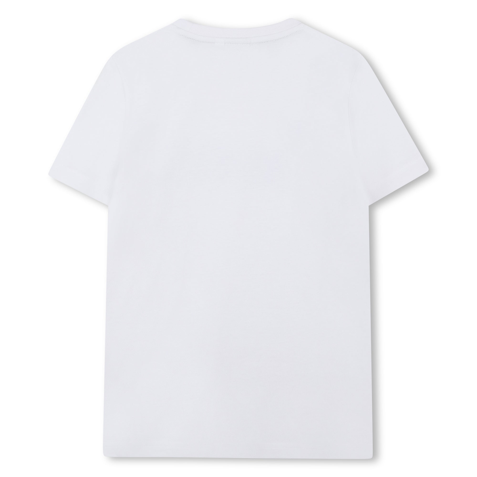 Camiseta Algodón Blanco Logotipo Fantasía Niño