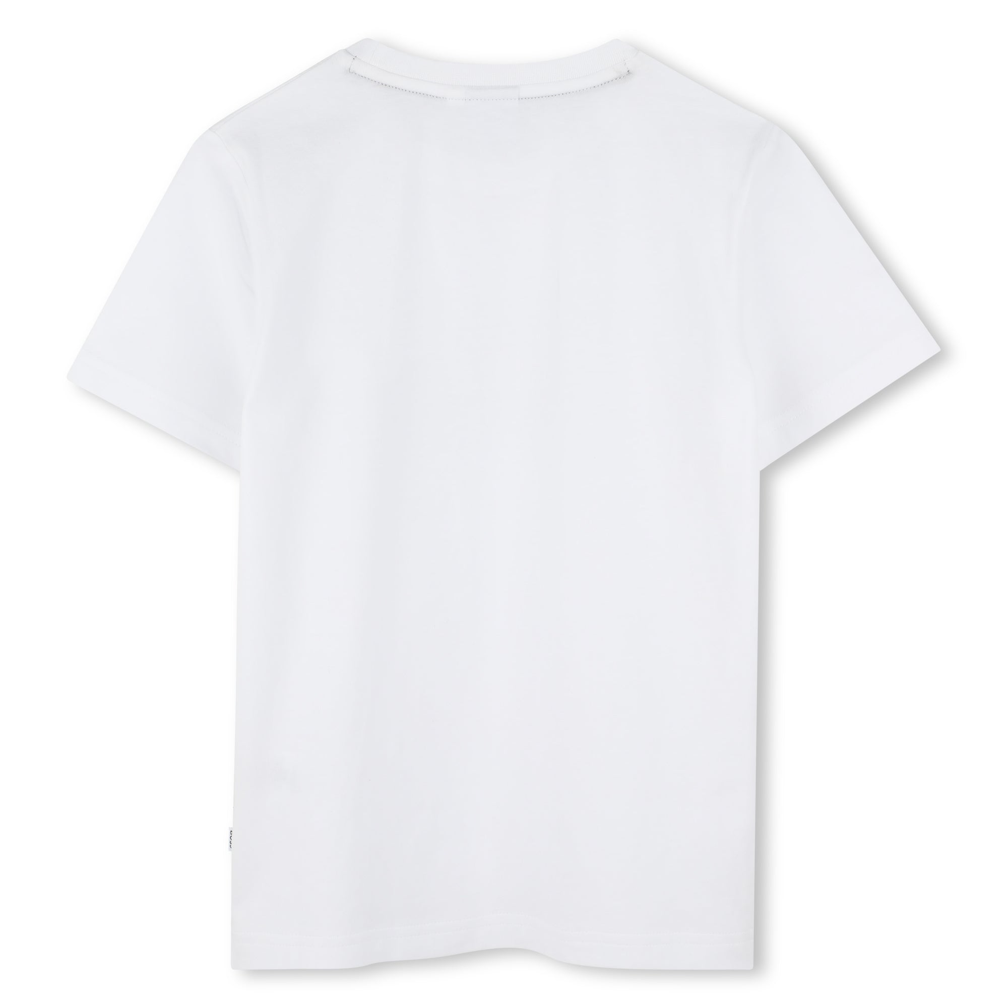 Camiseta Algodón Blanco Impresión Tricolor Niño