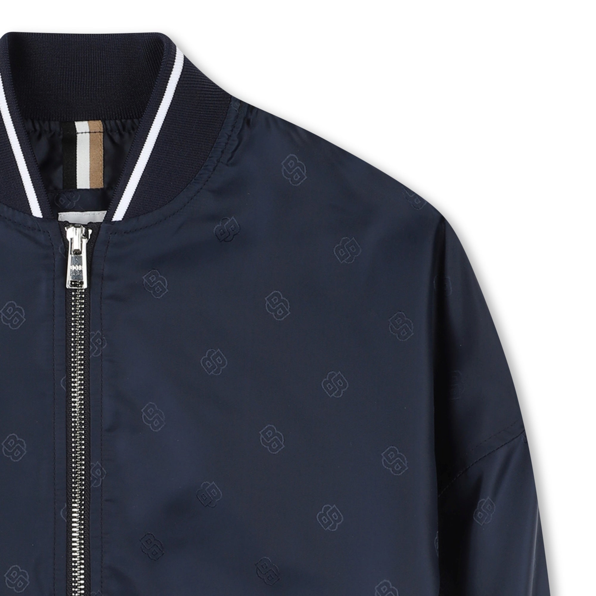 Chaqueta Bomber Azul Jaquard Niño
