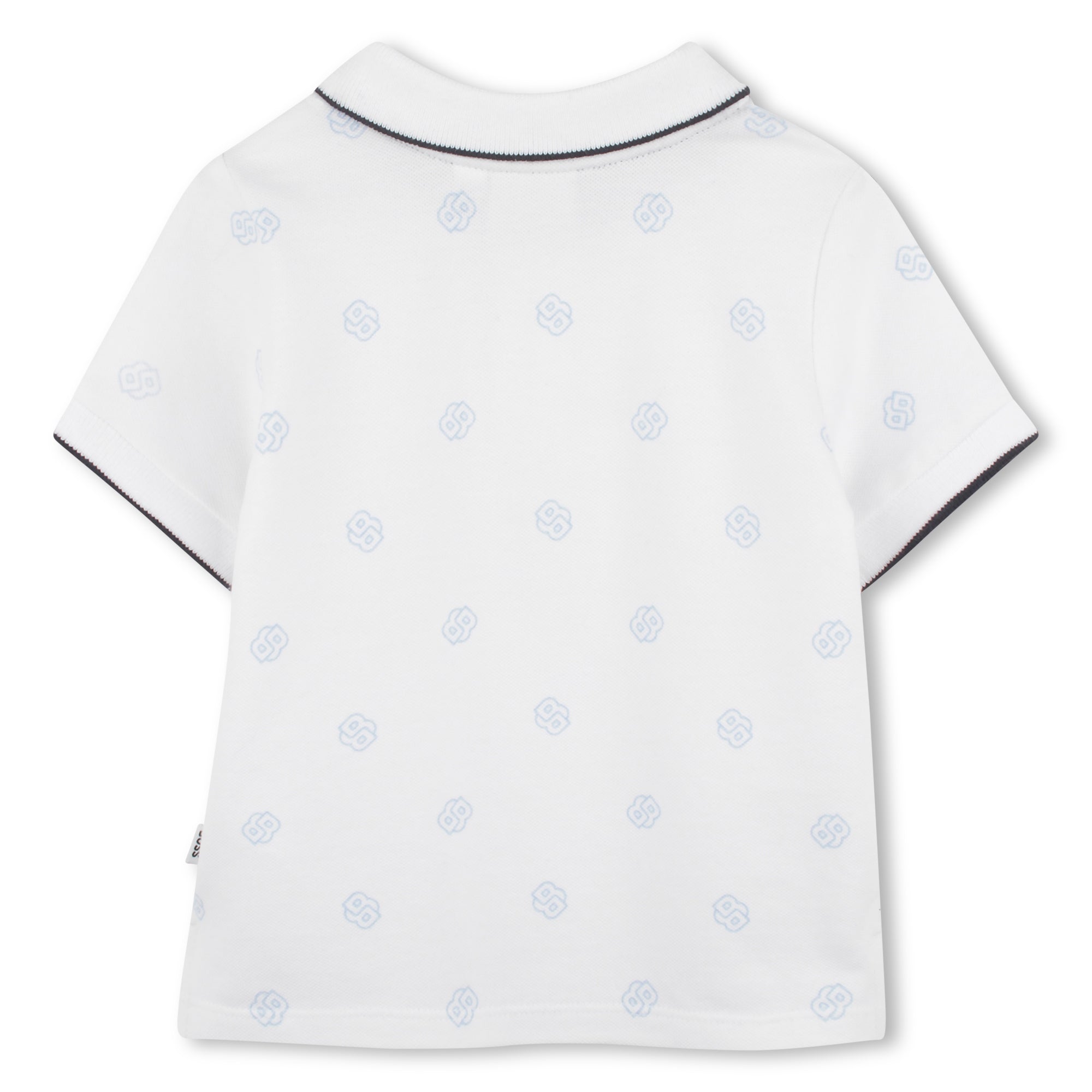 Polo Blanca Estampado Integral Double B Bebé