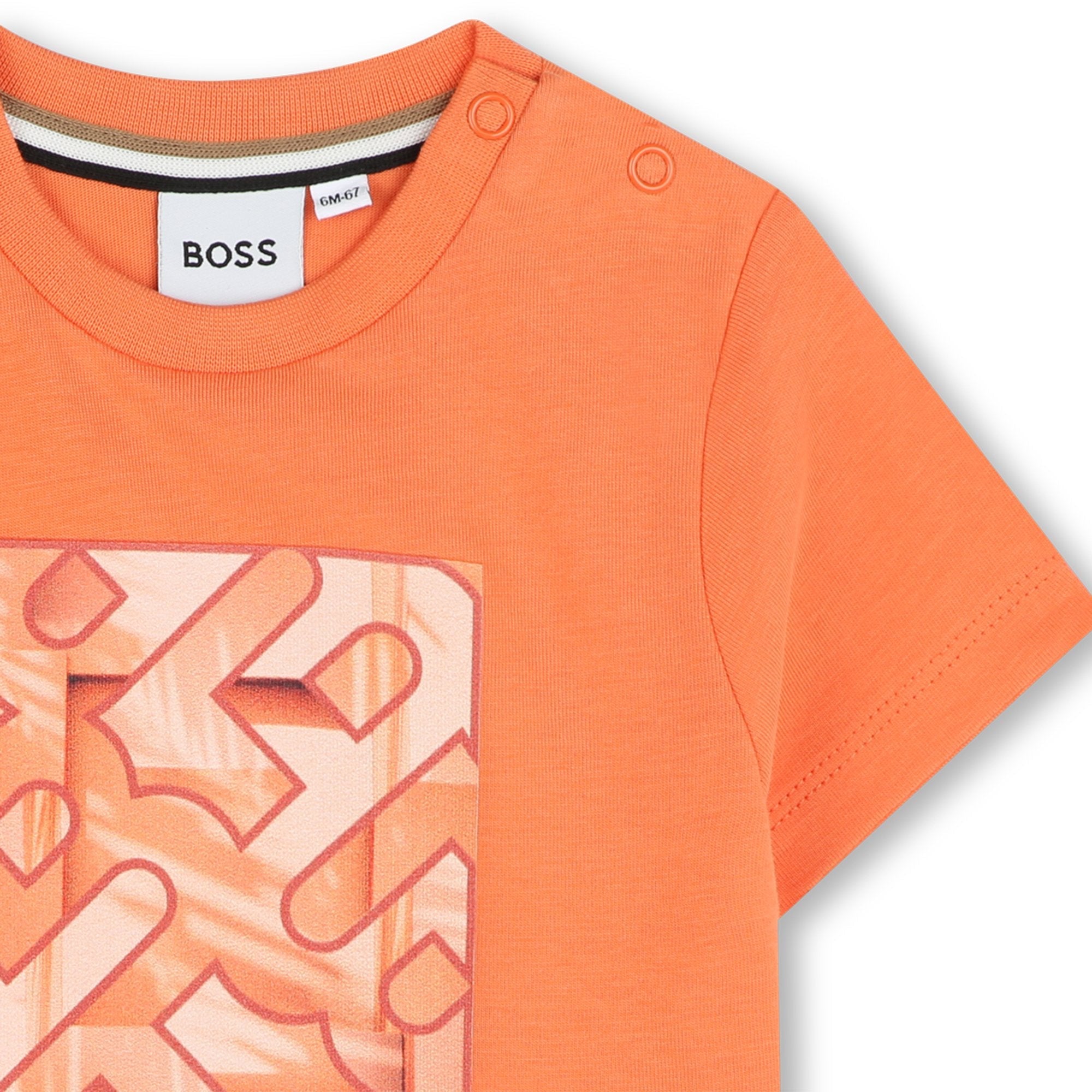 Camiseta Algodón Mango Ilustración Bebé