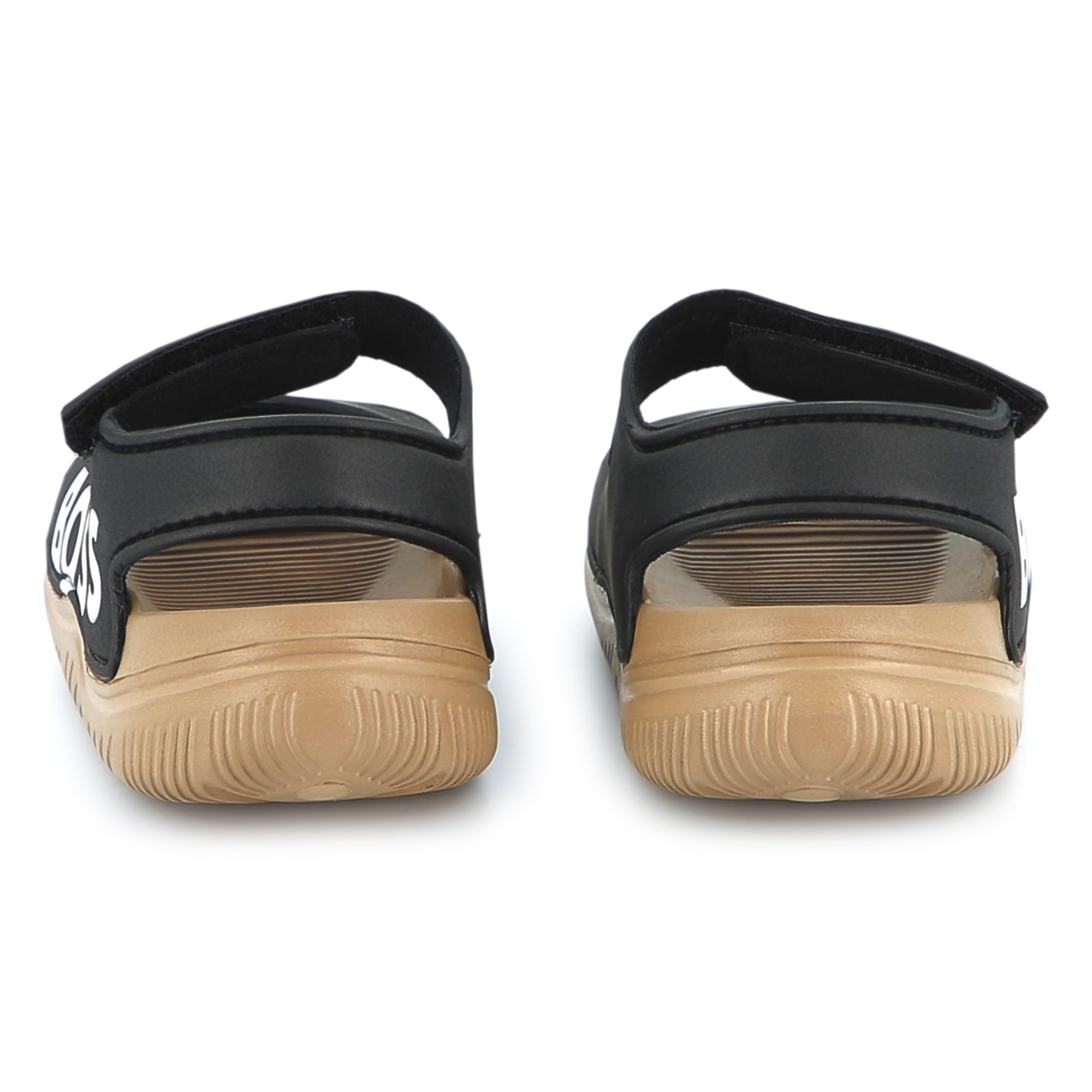 Sandalias Negras Logotipo Destacado Bebé