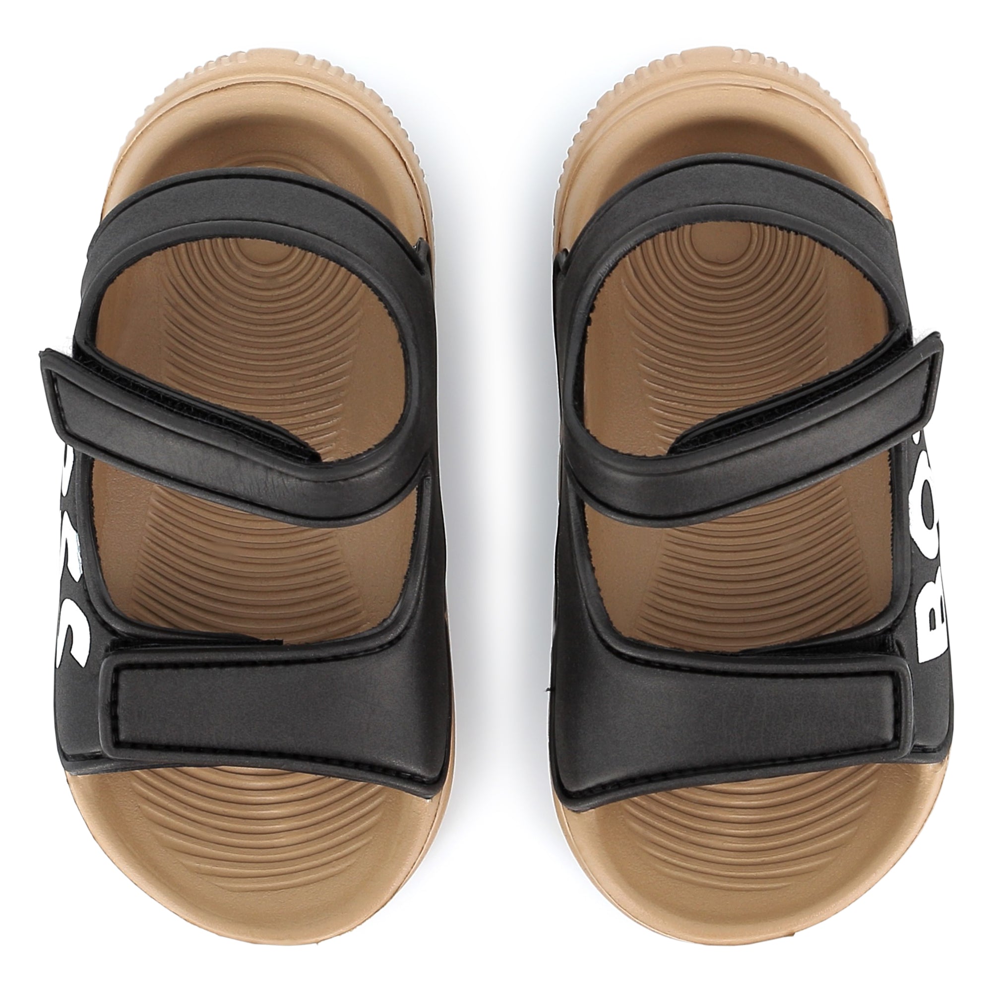 Sandalias Negras Logotipo Destacado Bebé