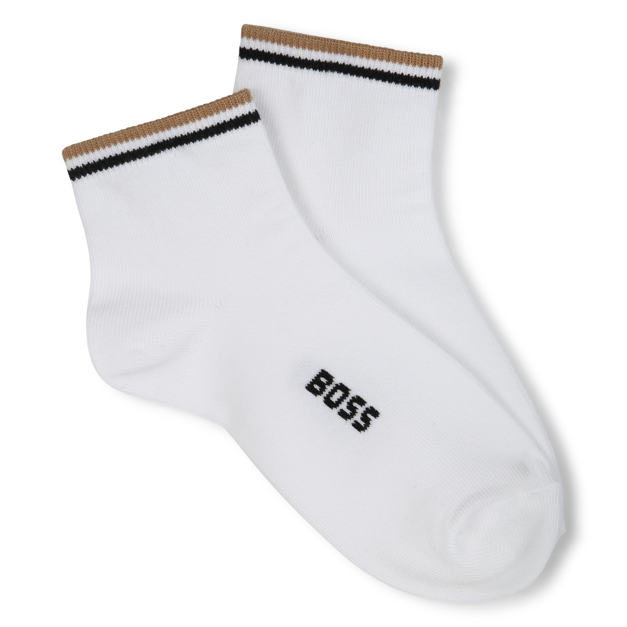Pack 2 Calcetines Tobilleros Blanco - Camel