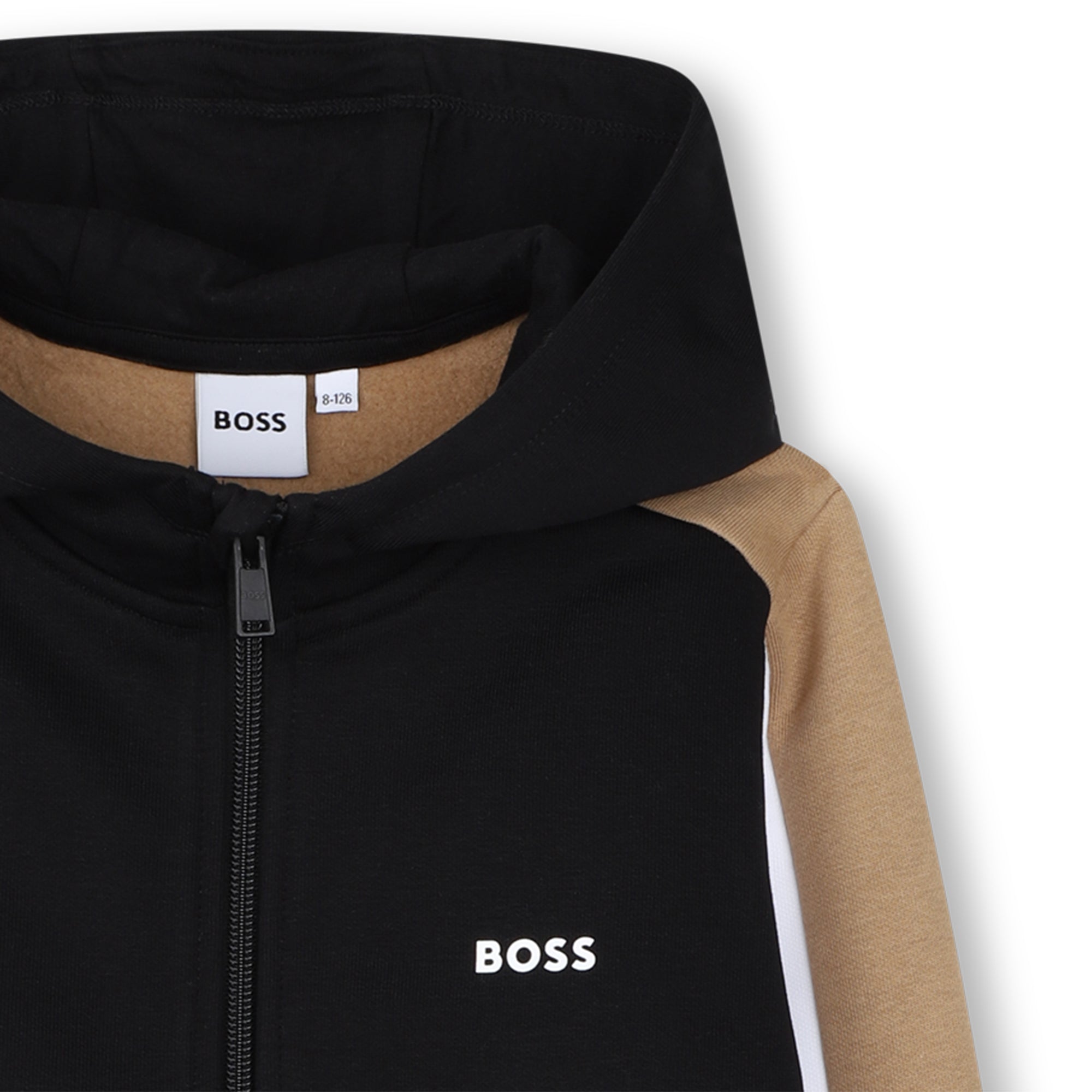 Cárdigan Hooded Negro Bloques