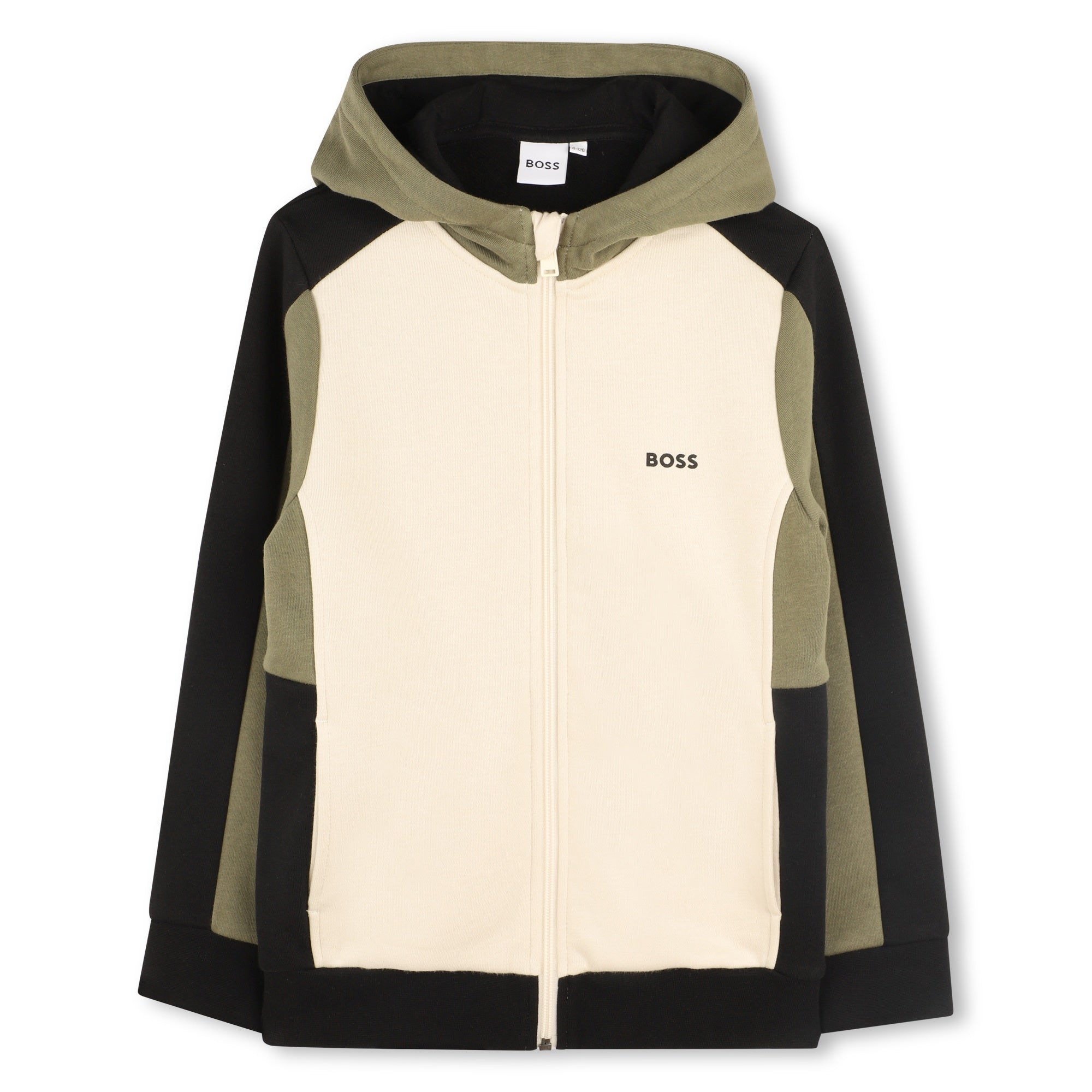 Cárdigan Hooded Vainilla Bloques