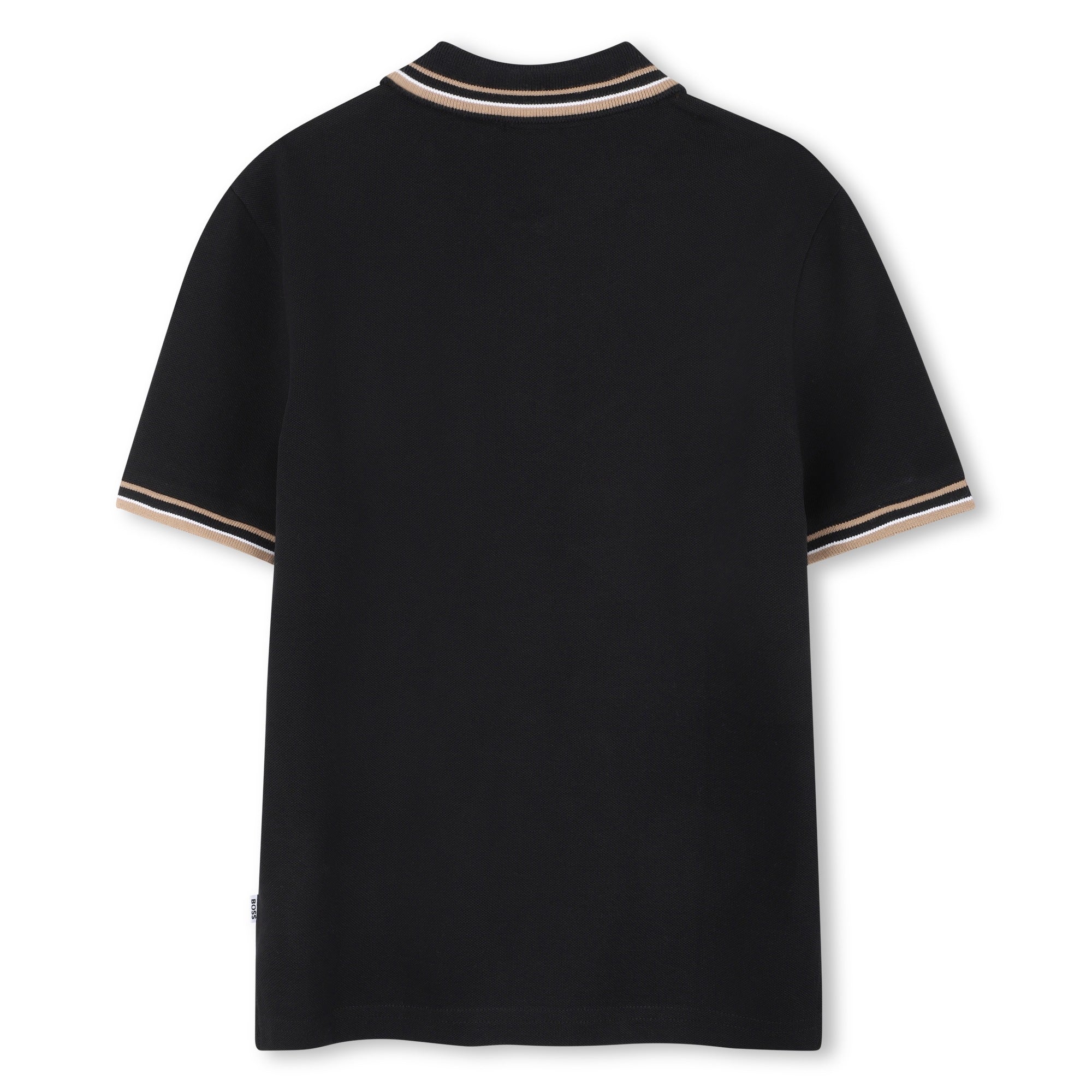 Polo Negra Clásica Rayas Icónicas