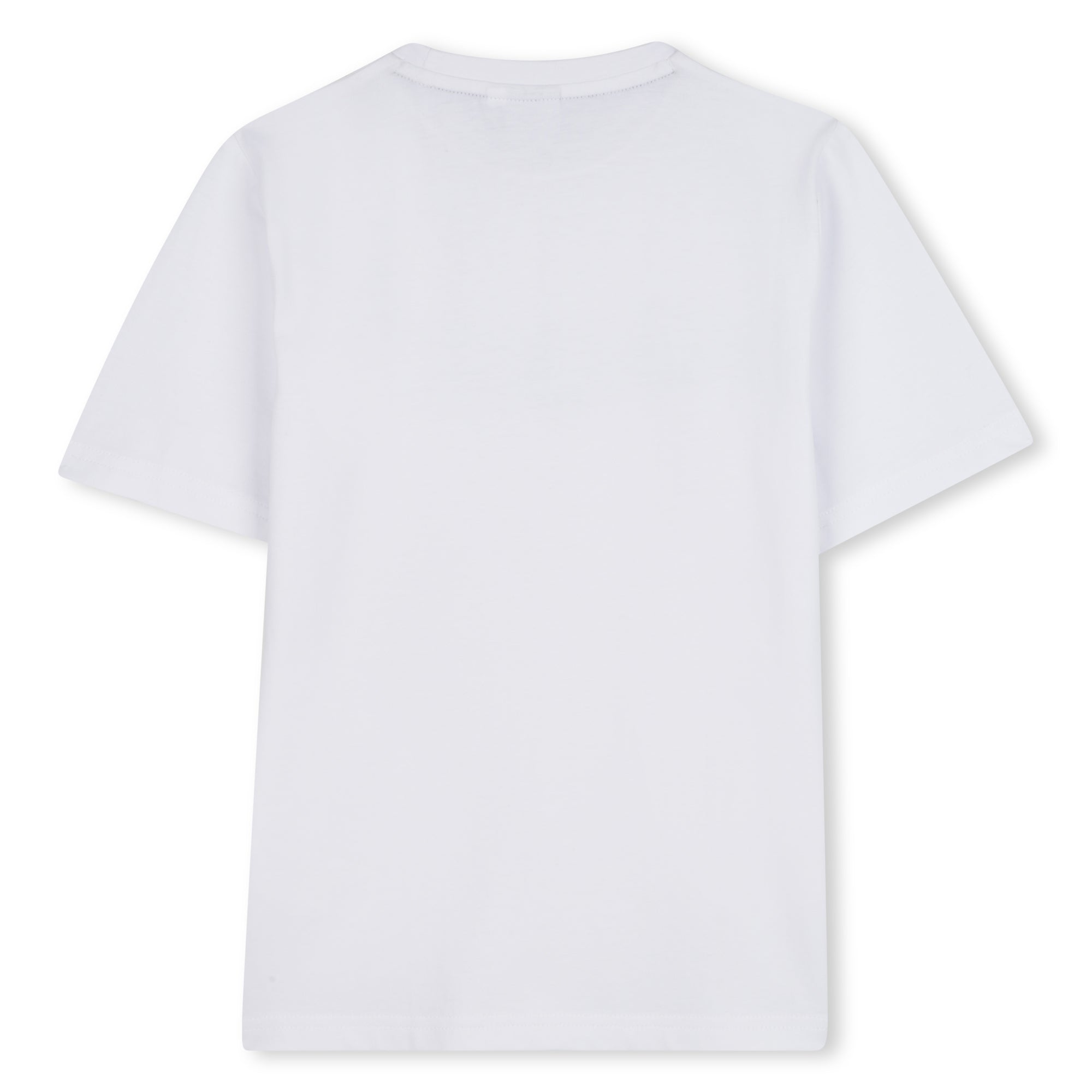 Camiseta Blanca Logo Relieve Abstracto