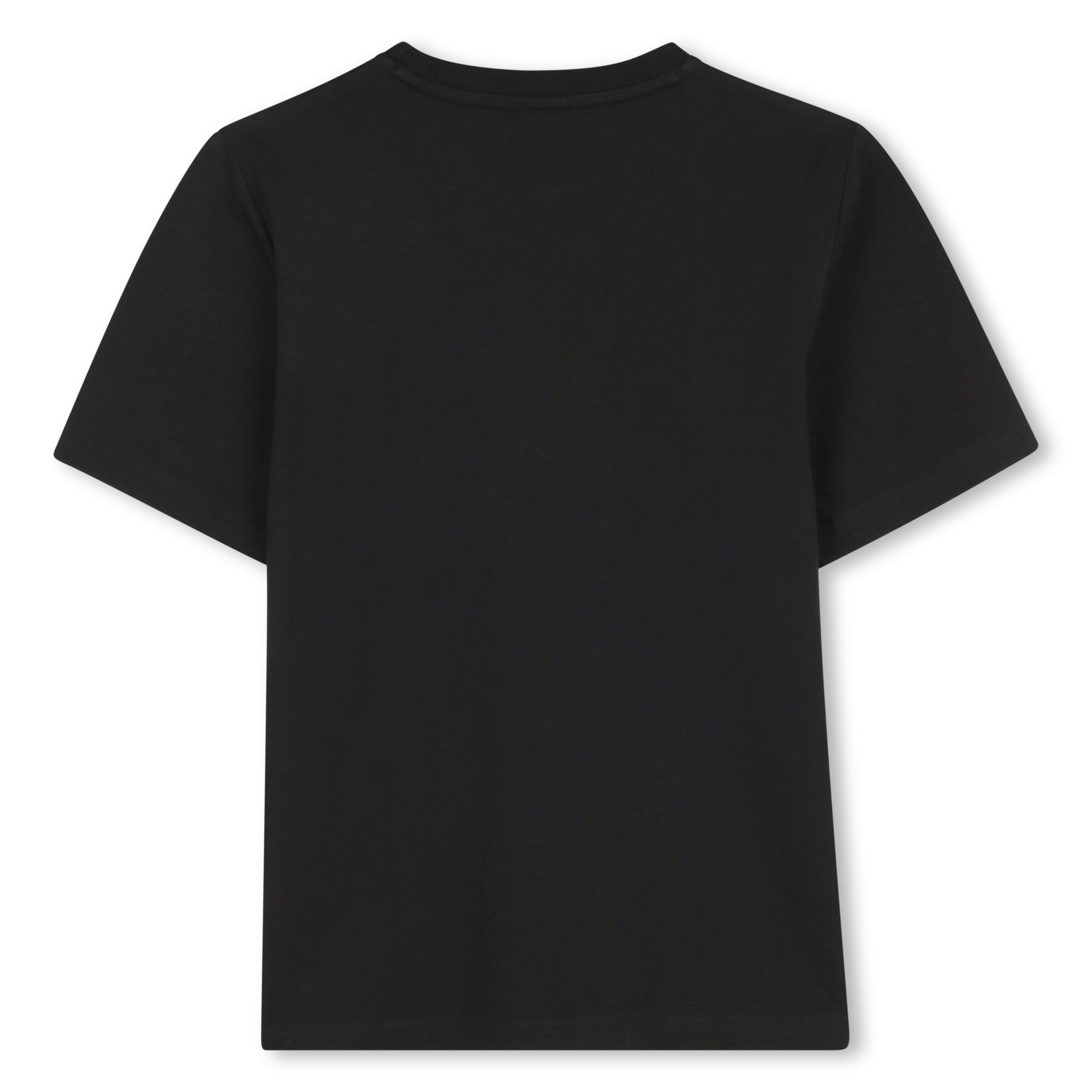 Camiseta Negra Logo Relieve Moderno