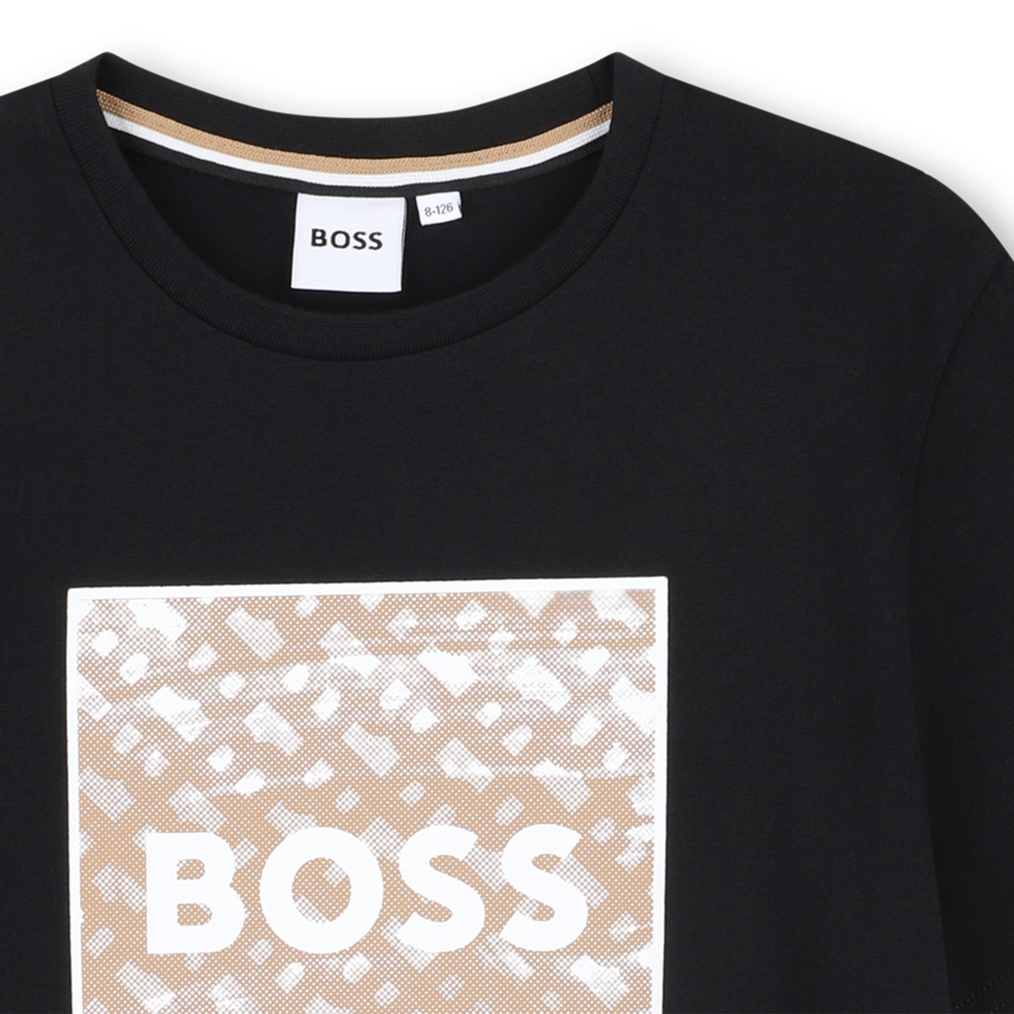 Camiseta Negra Estampado Fantasía