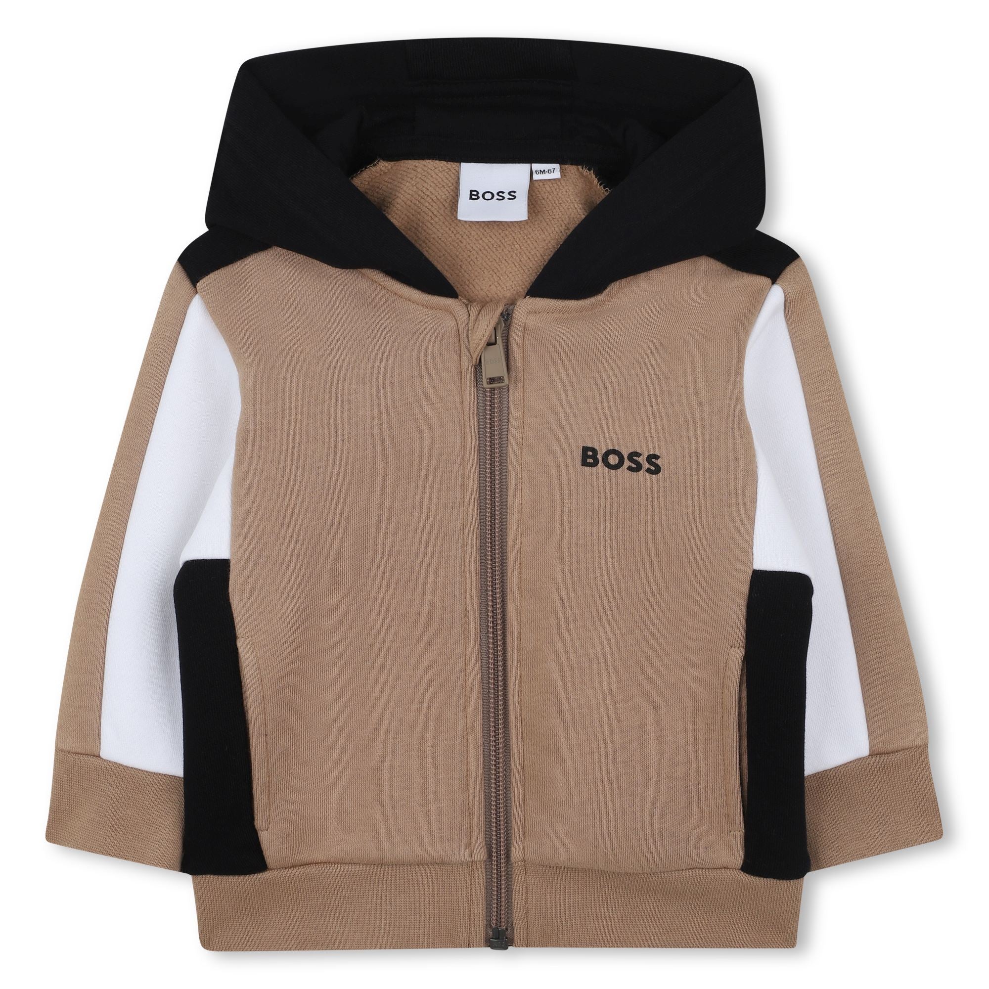 Cárdigan Hooded Camel Bloques