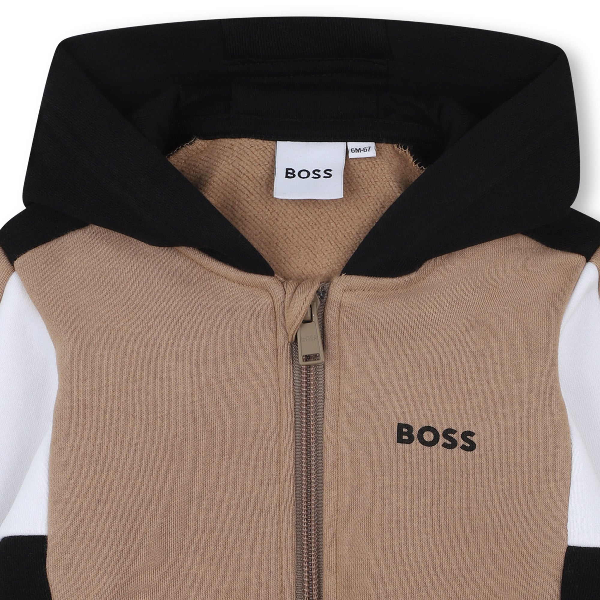 Cárdigan Hooded Camel Bloques