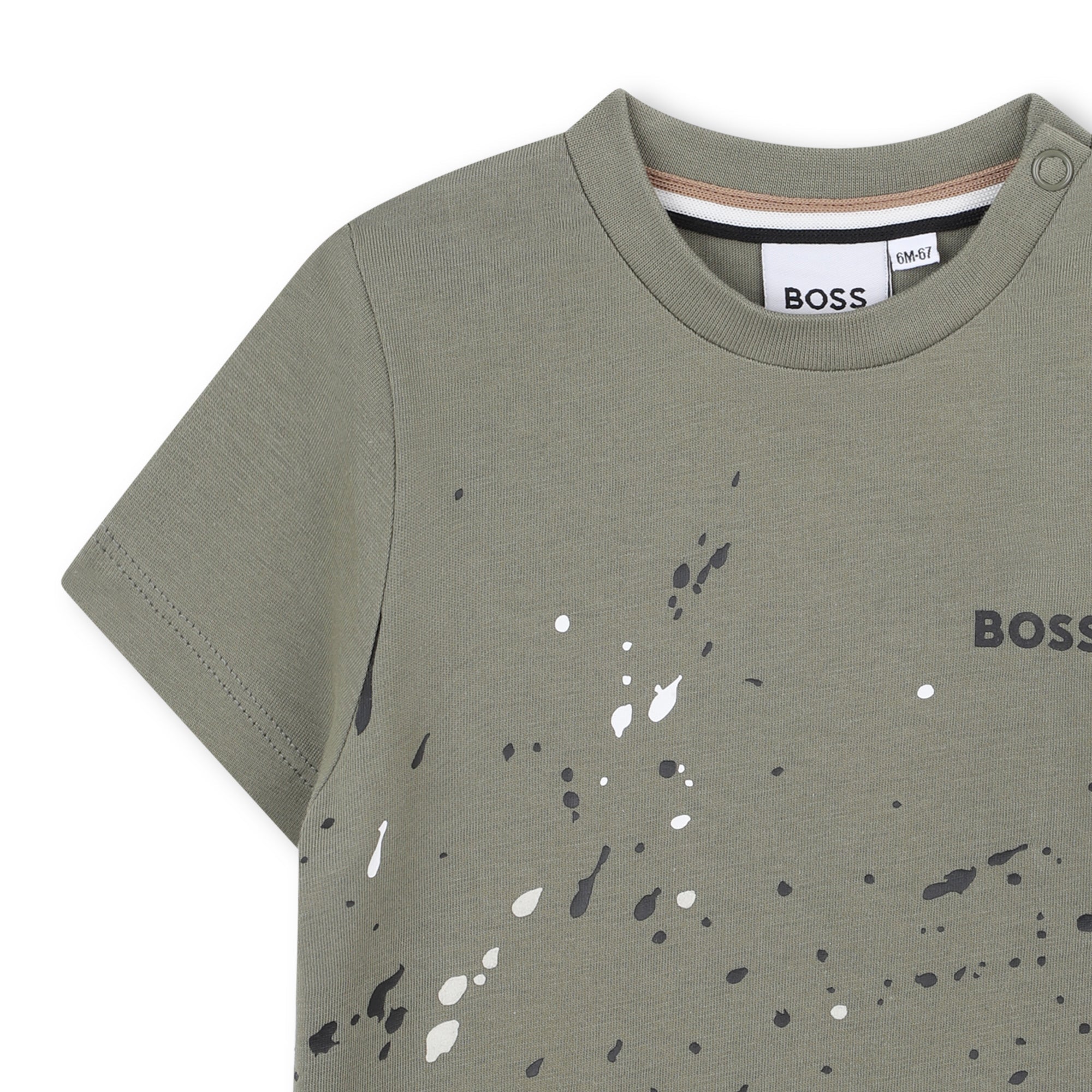 Camiseta Oliva Estampado Moderno
