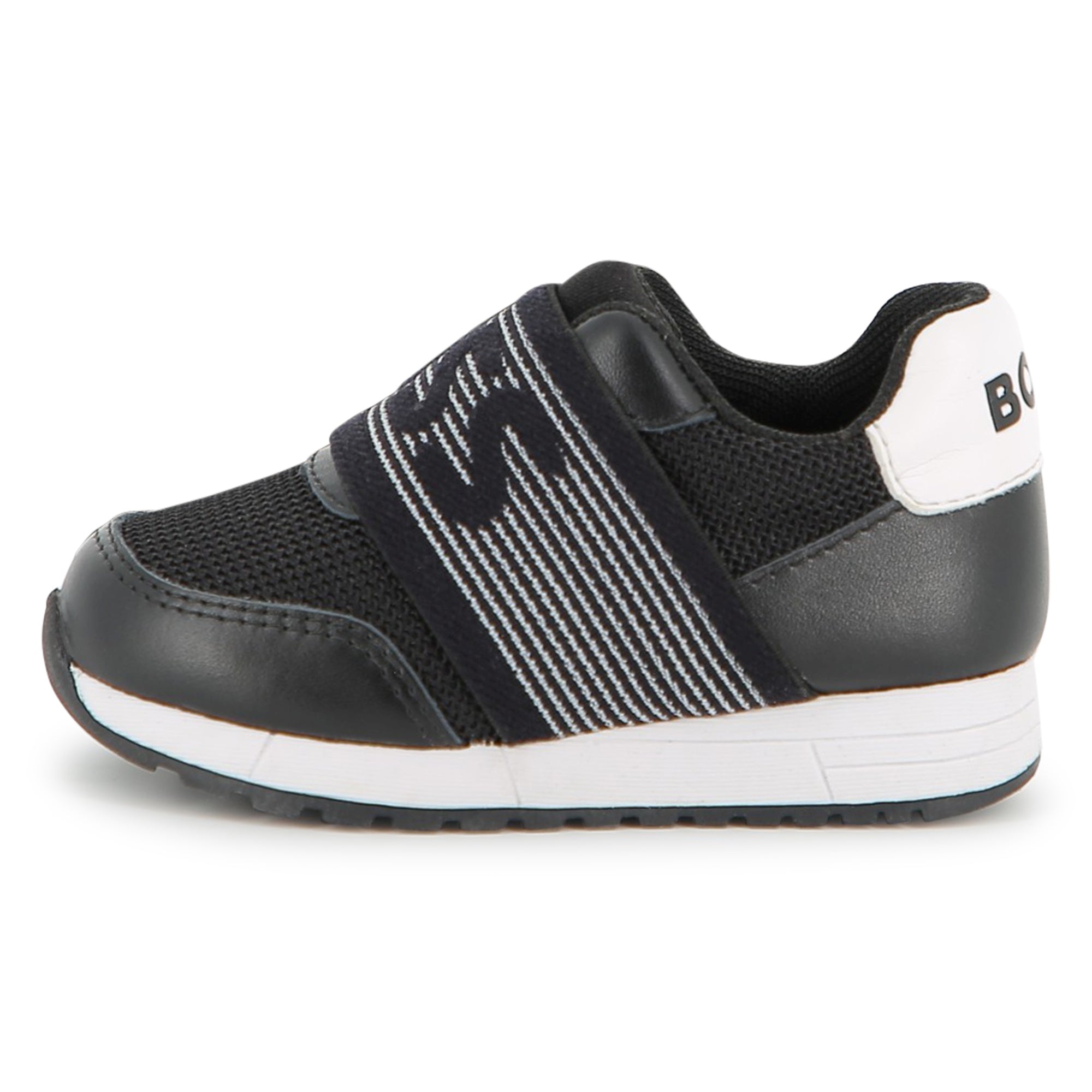 Sneakers Textil | Cuero Elástico Negros