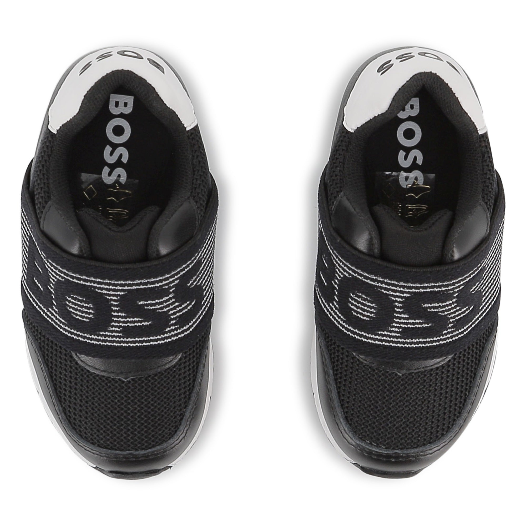 Sneakers Textil | Cuero Elástico Negros