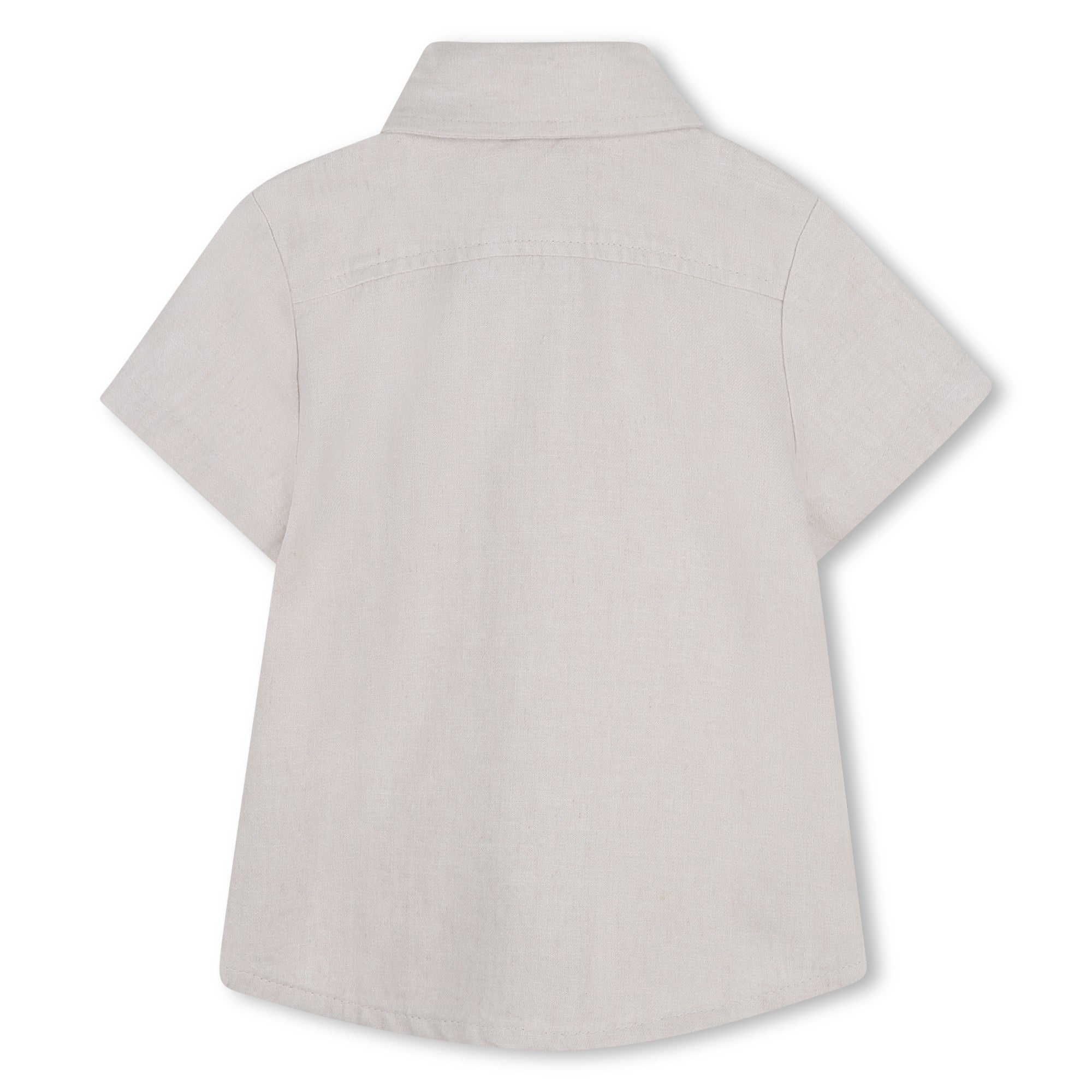 Camisa Lino Bolsillo Ivory