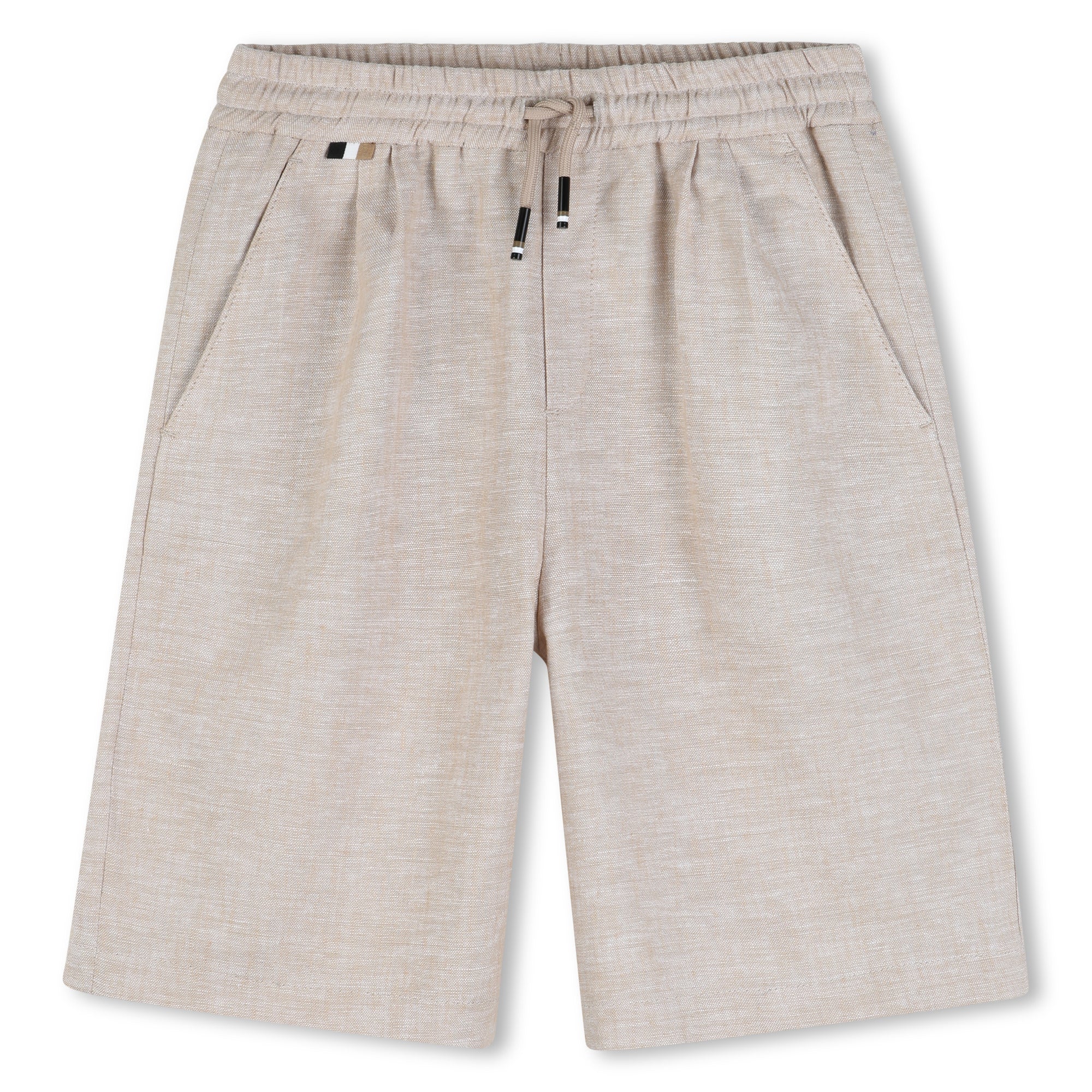 Short Lino Cintura Elástica Ivory