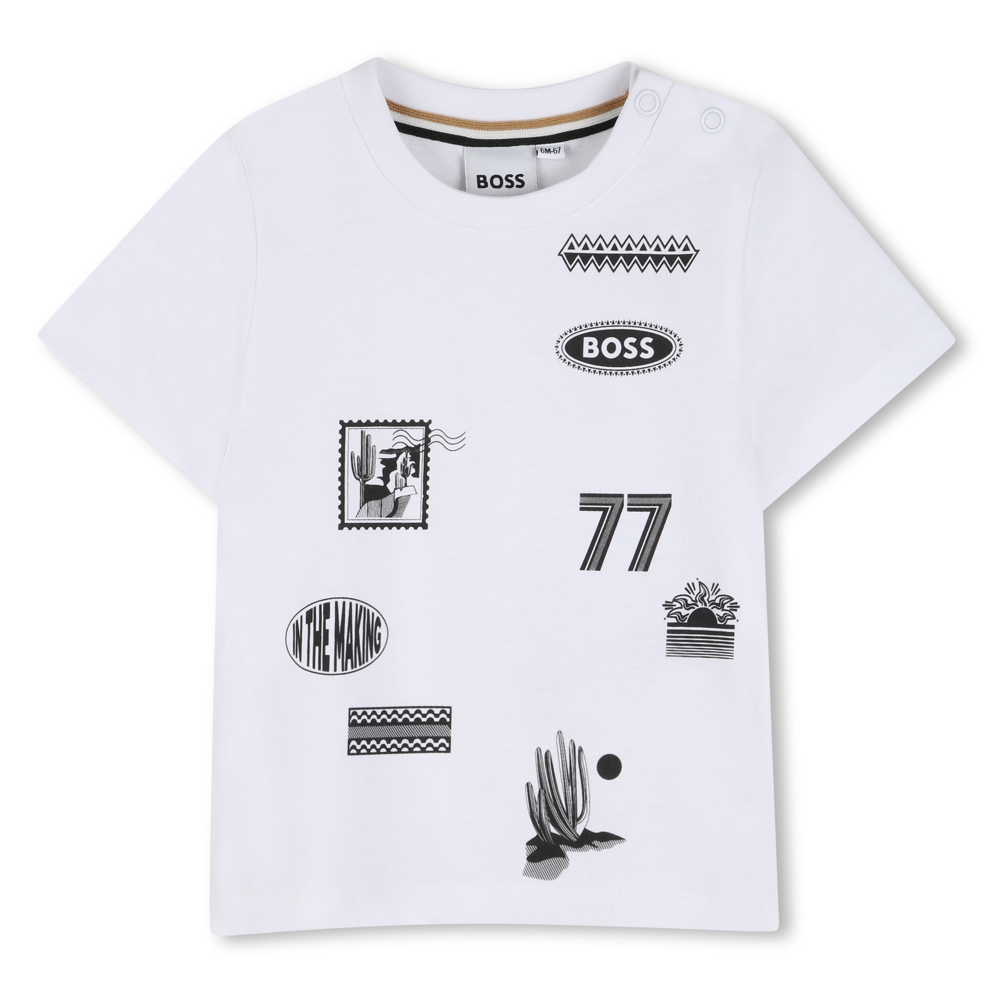 Camiseta Estampados Deportivos Blanca