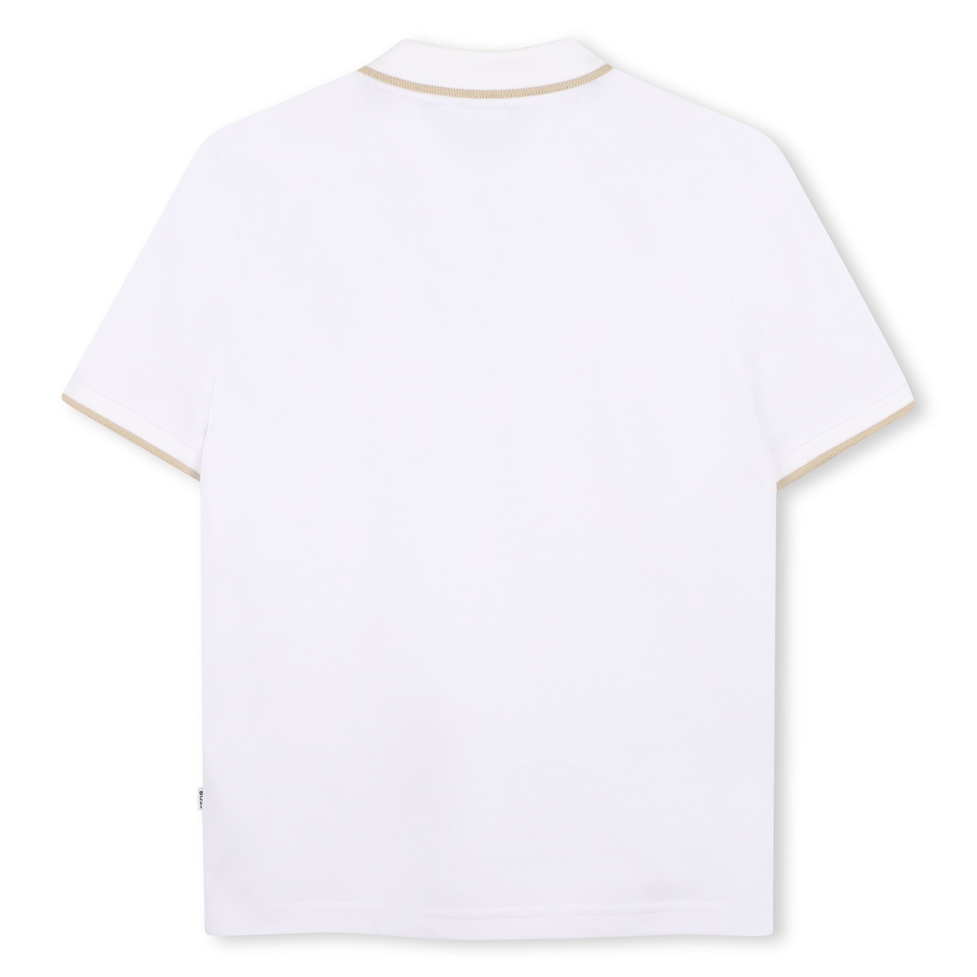 Polo Piqué Combinado Blanco