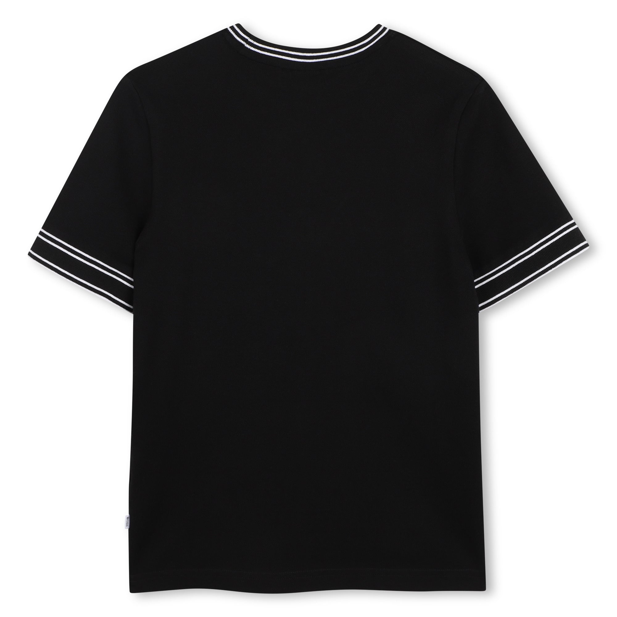 Camiseta Basics Piqué Franjas Blanca