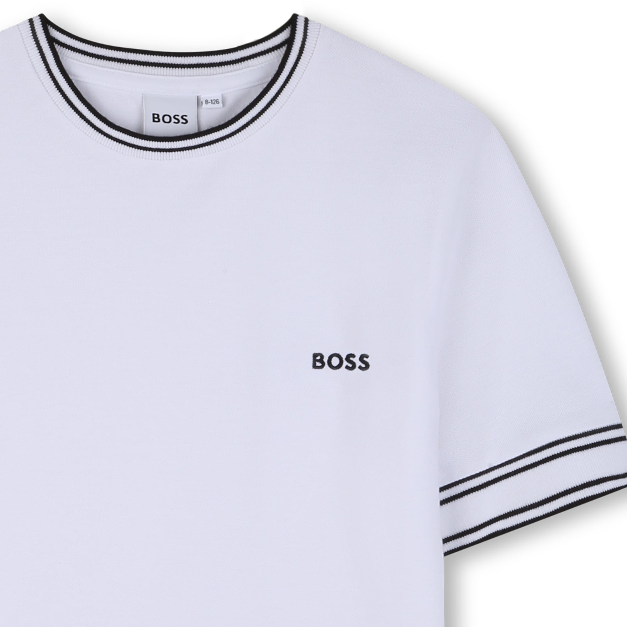 Camiseta Basics Piqué Franjas Negra