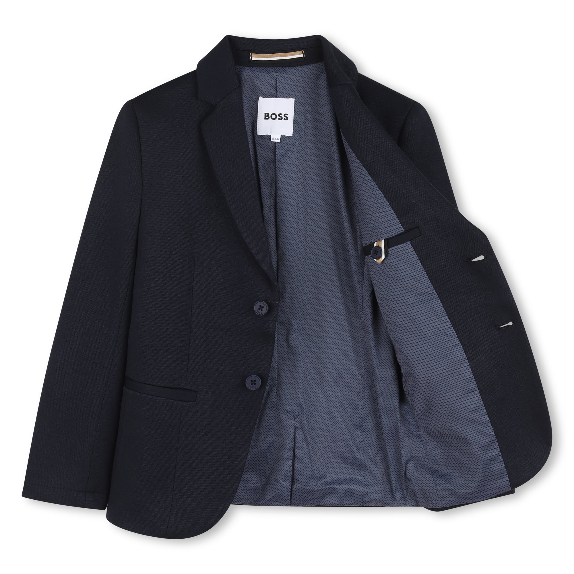 Blazer Piqué Milano Double B Azul Marino