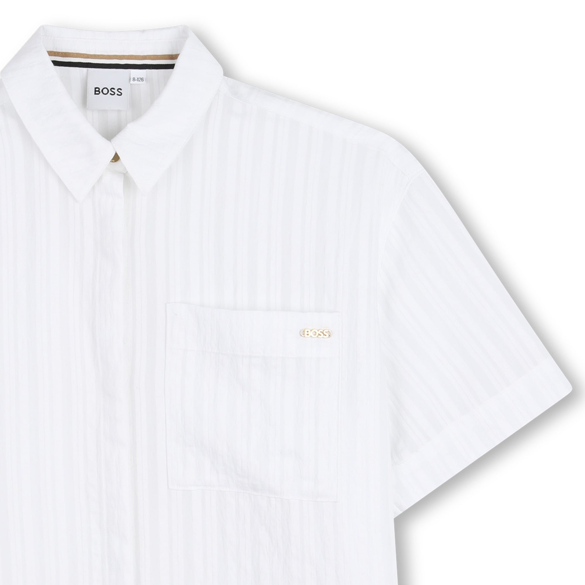 Camisa Seersucker Bolsillo Blanca