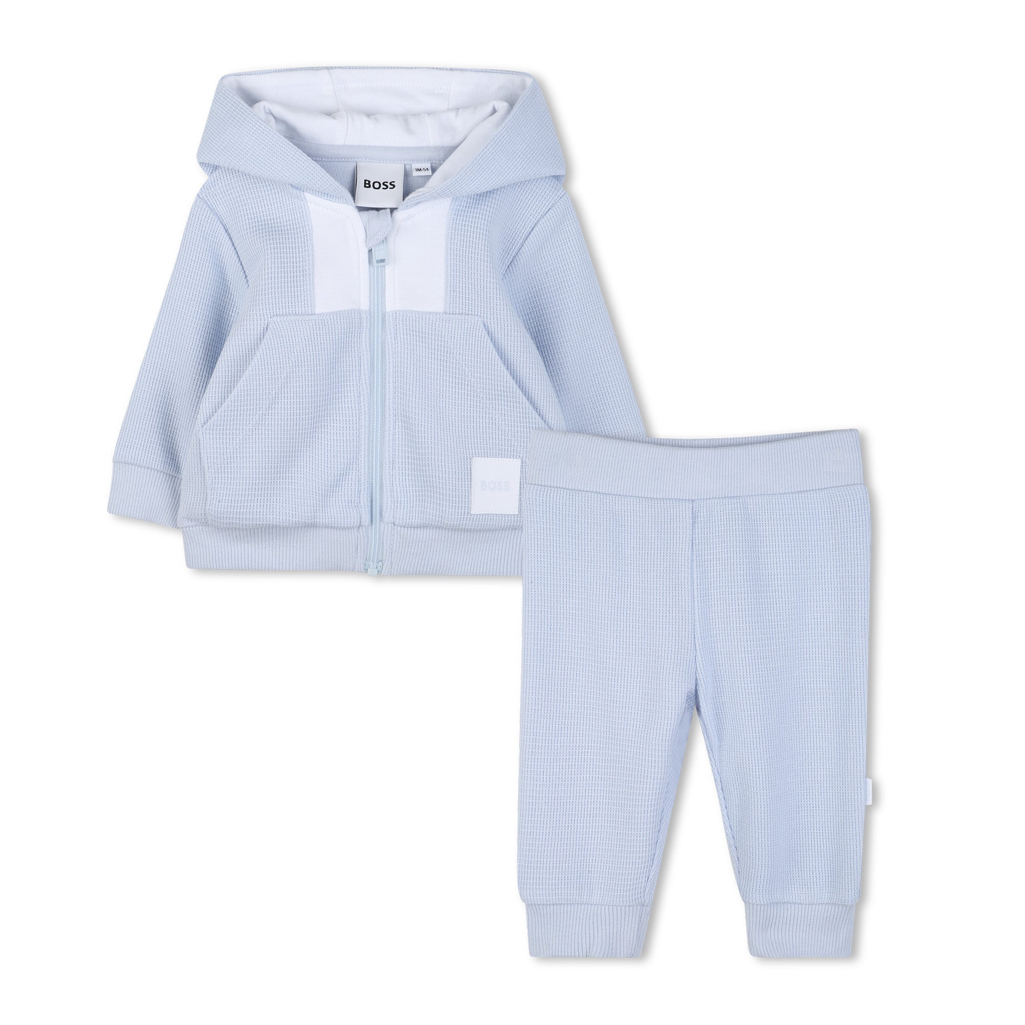 Conjunto Cárdigan Hooded & Joggers Cielo