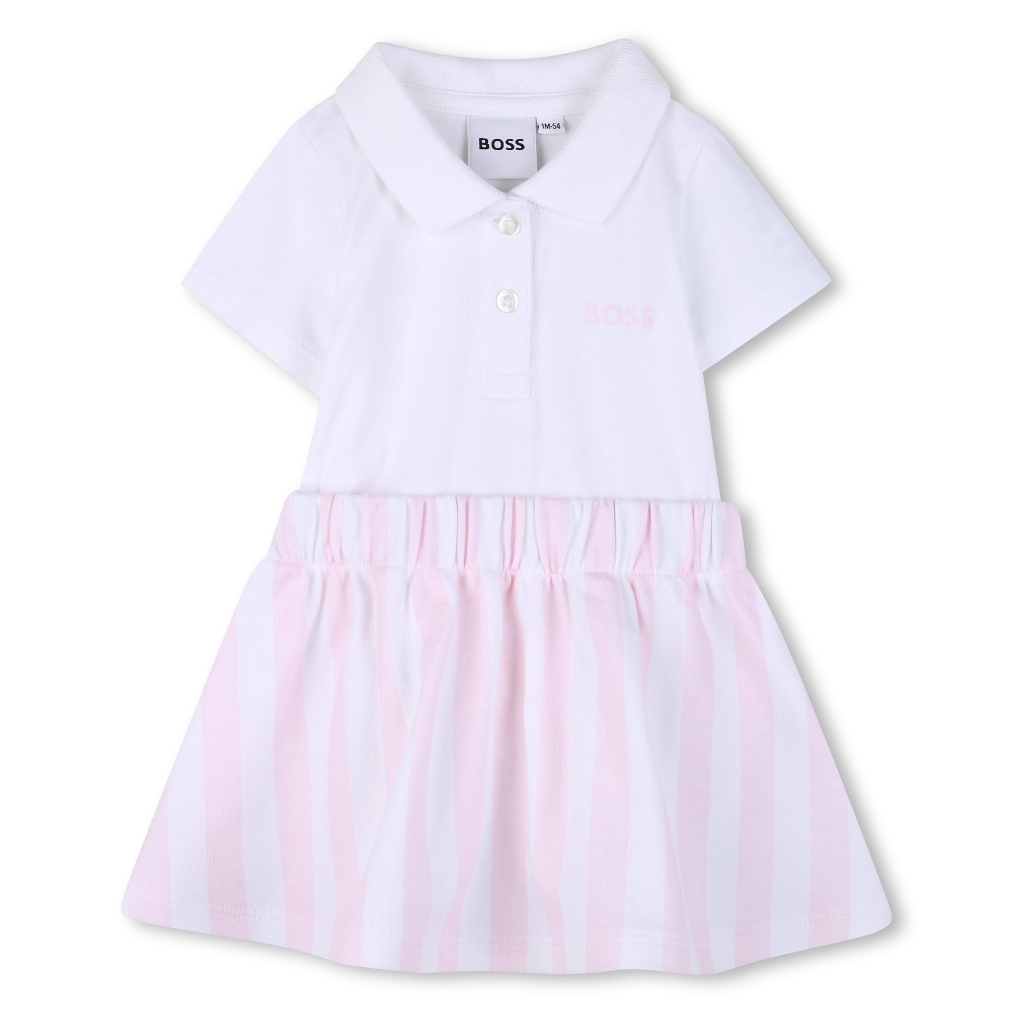 Vestido Polo Piqué Falda Rayas Festival Bloom