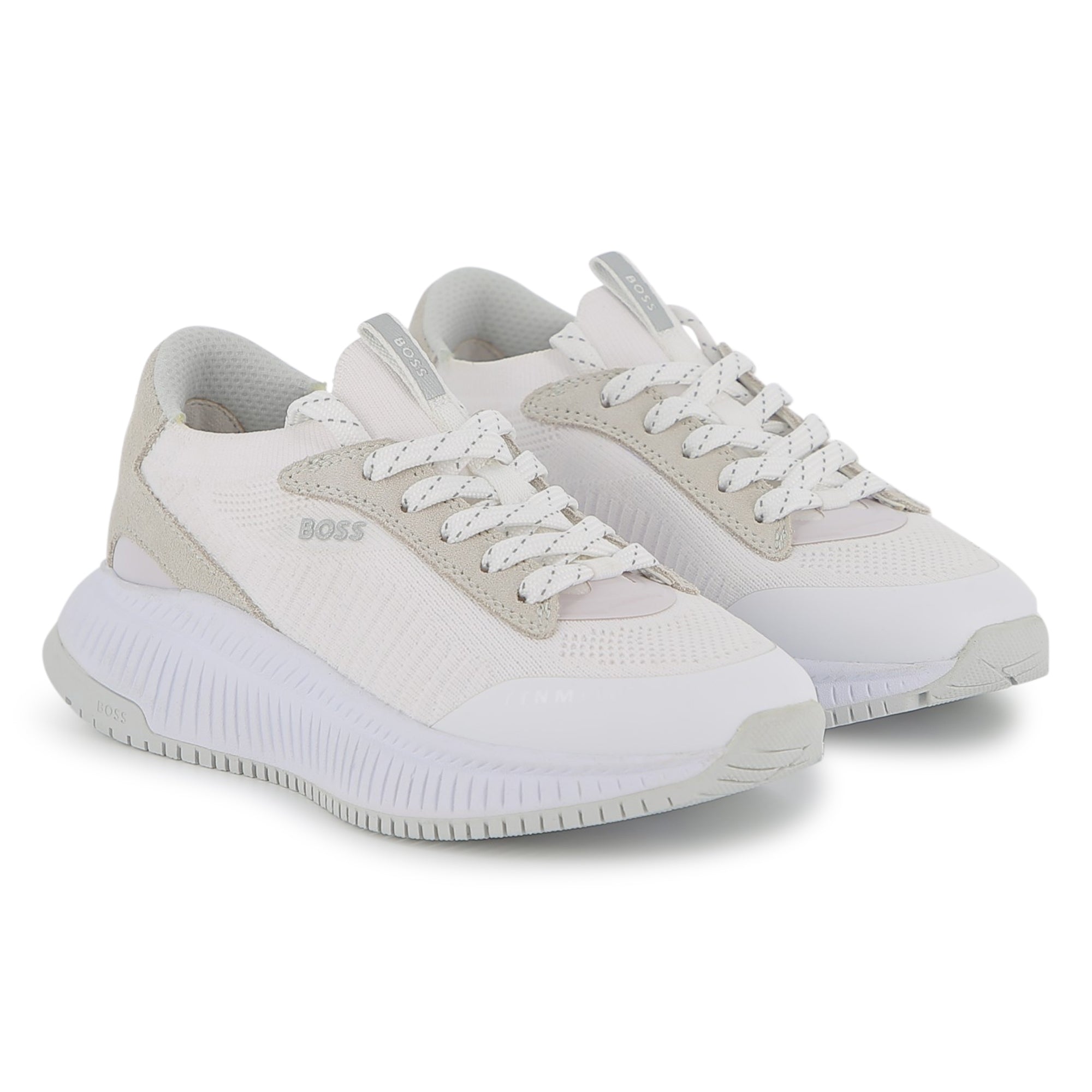 Sock Sneakers Textil | Gamuza Blanco